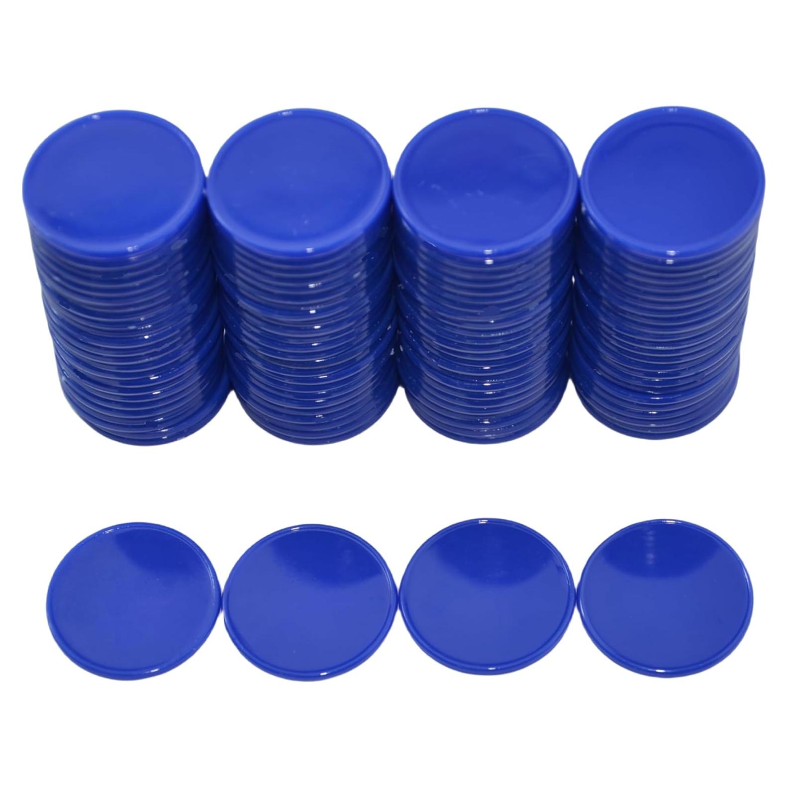 Set de 100 Fichas Plásticas 25mm SmartDealsPro Azul