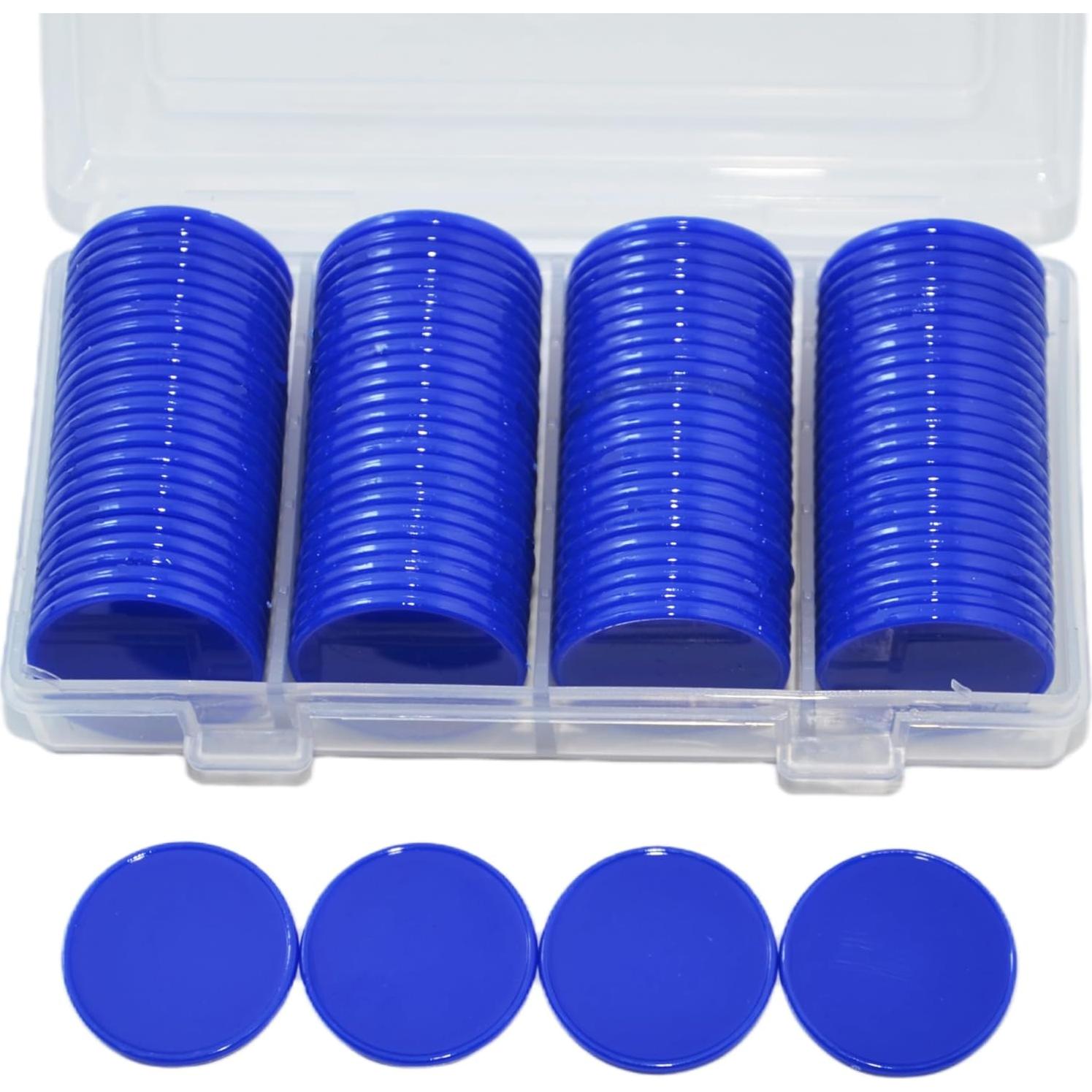 Set de 100 Fichas Plásticas 25mm SmartDealsPro Azul