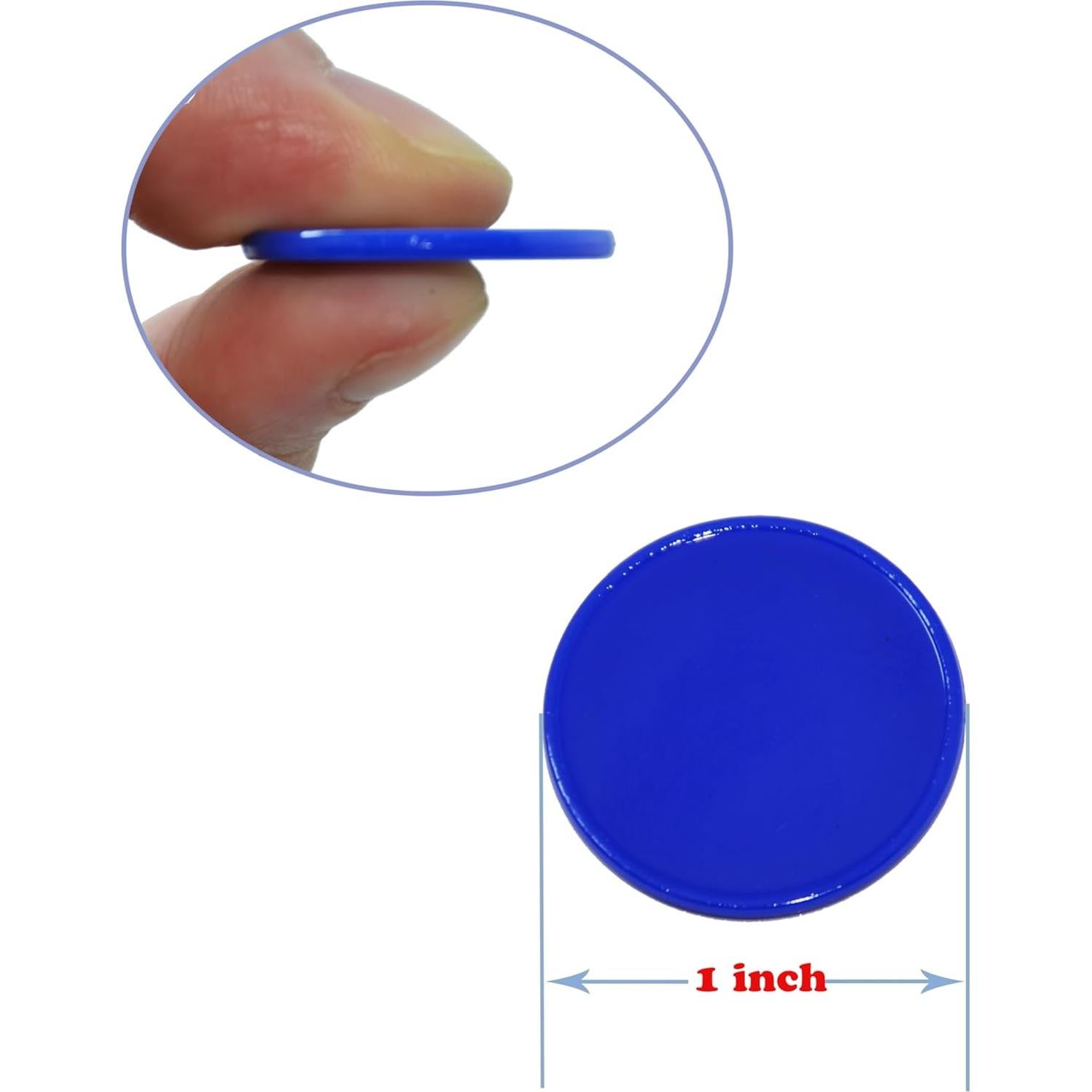 Set de 100 Fichas Plásticas 25mm SmartDealsPro Azul