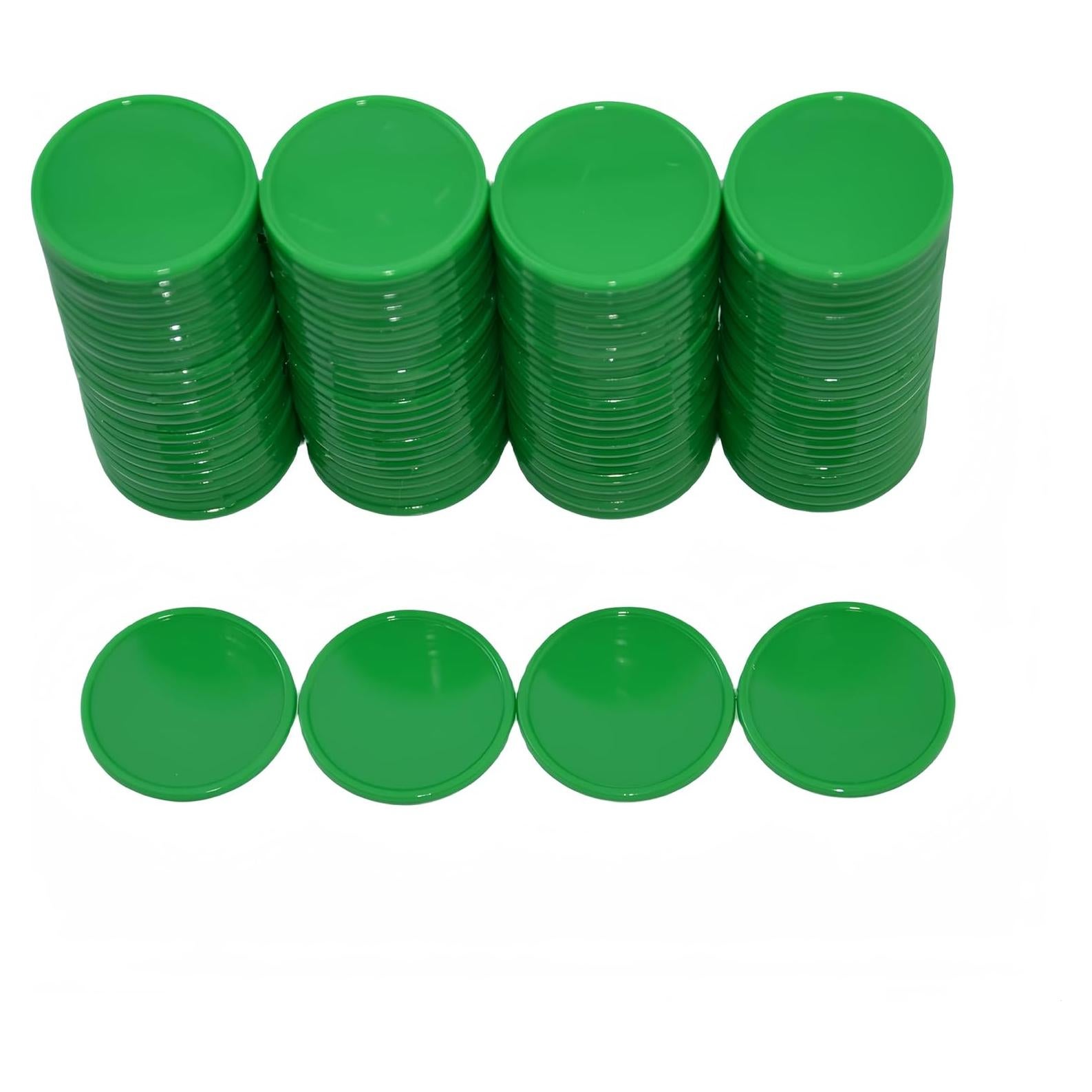 Set de 100 Fichas Plásticas 25mm SmartDealsPro Verde