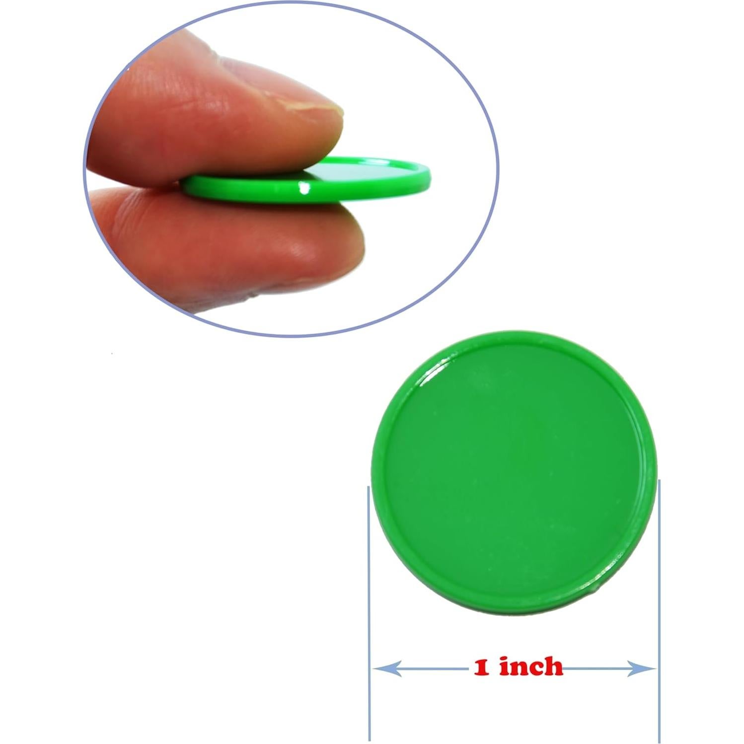 Set de 100 Fichas Plásticas 25mm SmartDealsPro Verde