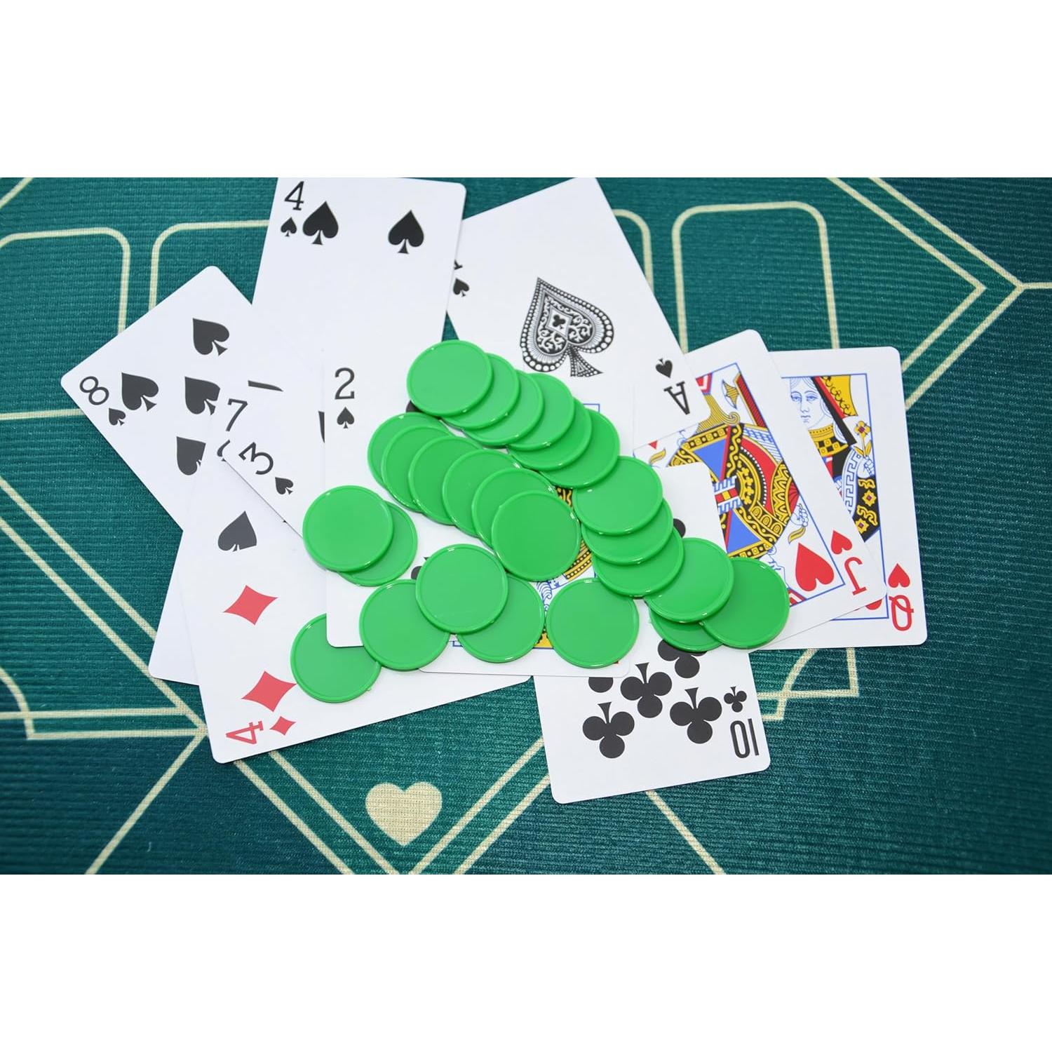 Set de 100 Fichas Plásticas 25mm SmartDealsPro Verde