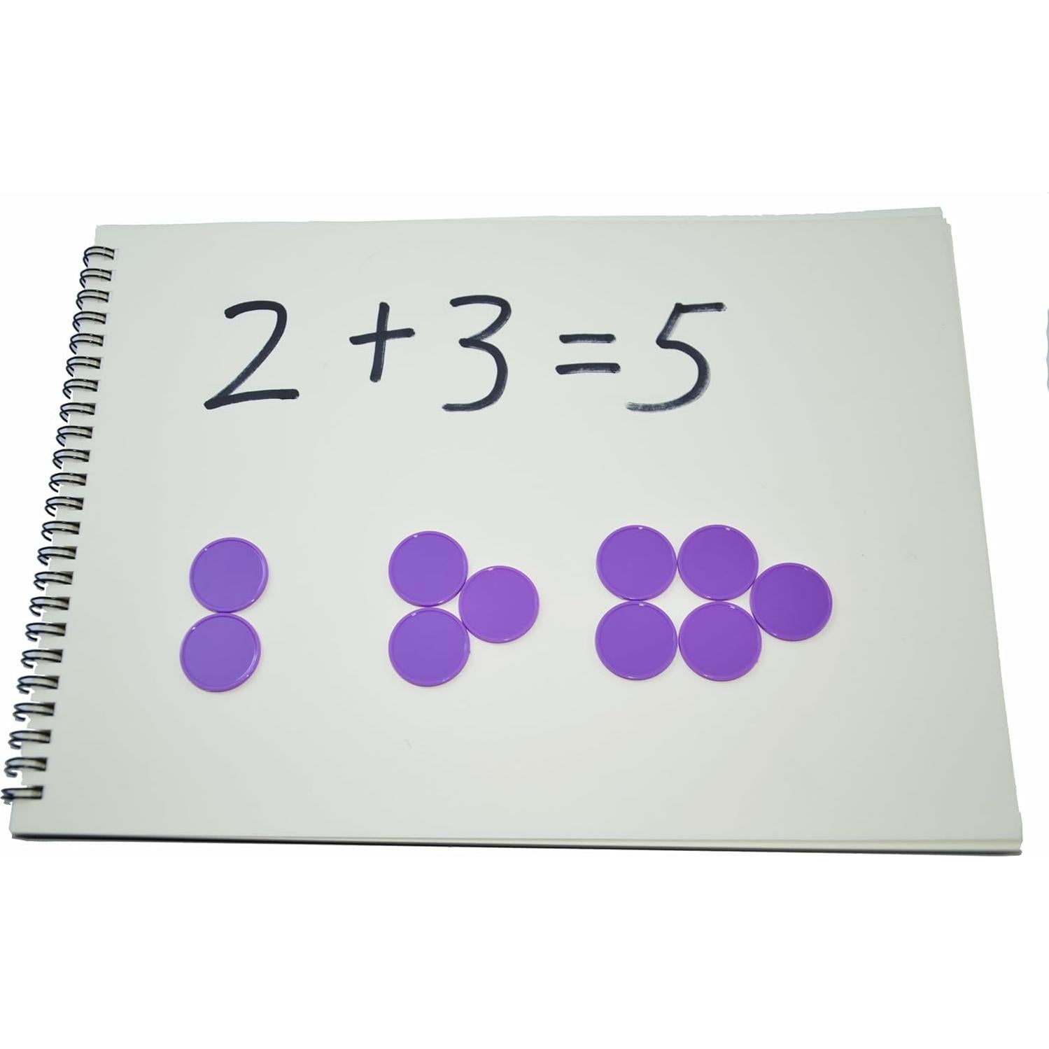 Set de 100 Fichas Plásticas 25mm SmartDealsPro Púrpura