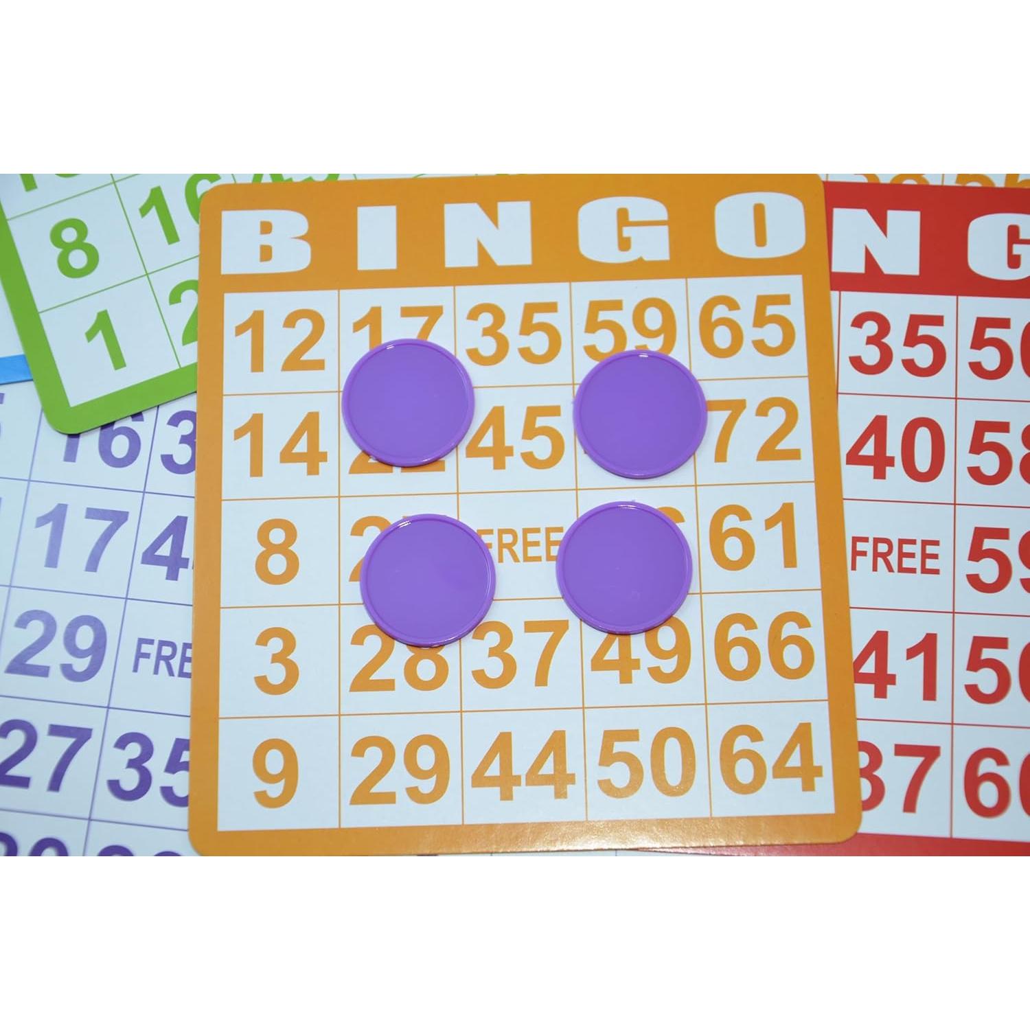 Set de 100 Fichas Plásticas 25mm SmartDealsPro Púrpura