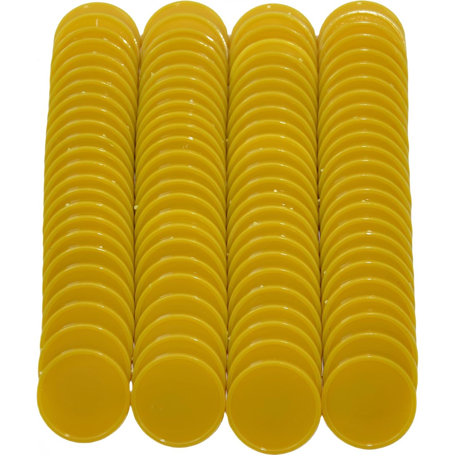Set de 100 Fichas de Plástico 25mm Dorado - SmartDealsPro