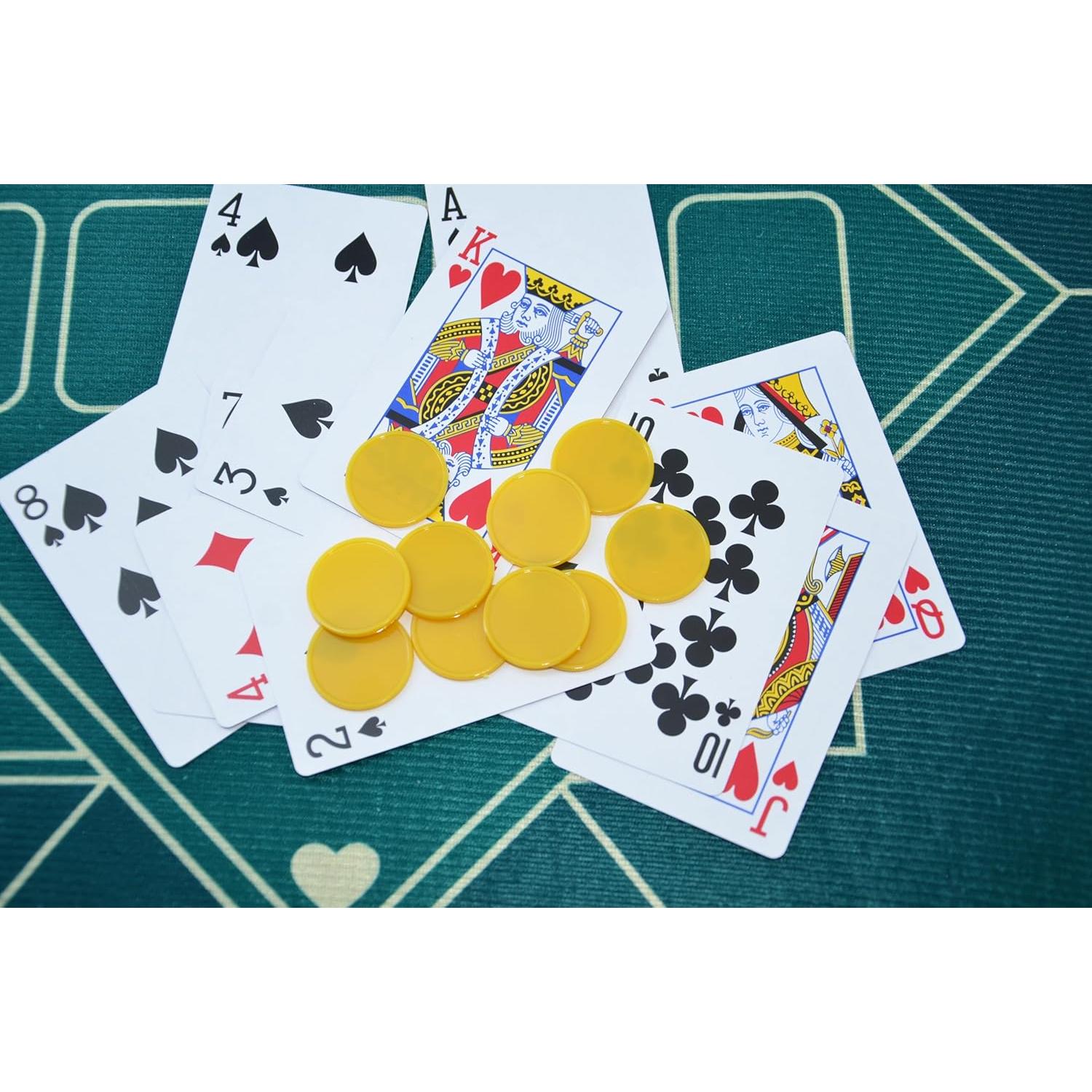 Set de 100 Fichas de Plástico 25mm Dorado - SmartDealsPro