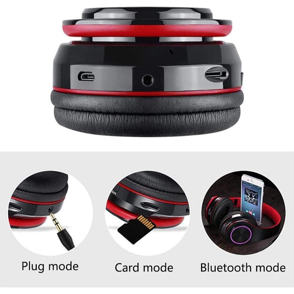 Auriculares Bluetooth E-Greetshopping B39 con LED y micrófono