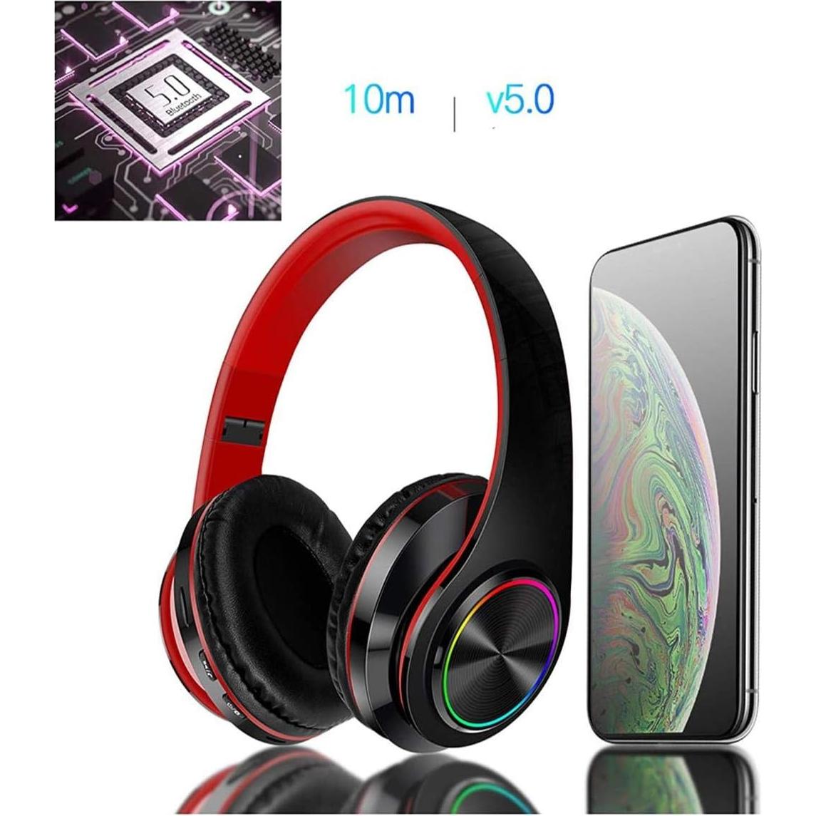 Auriculares Bluetooth E-Greetshopping B39 con LED y micrófono