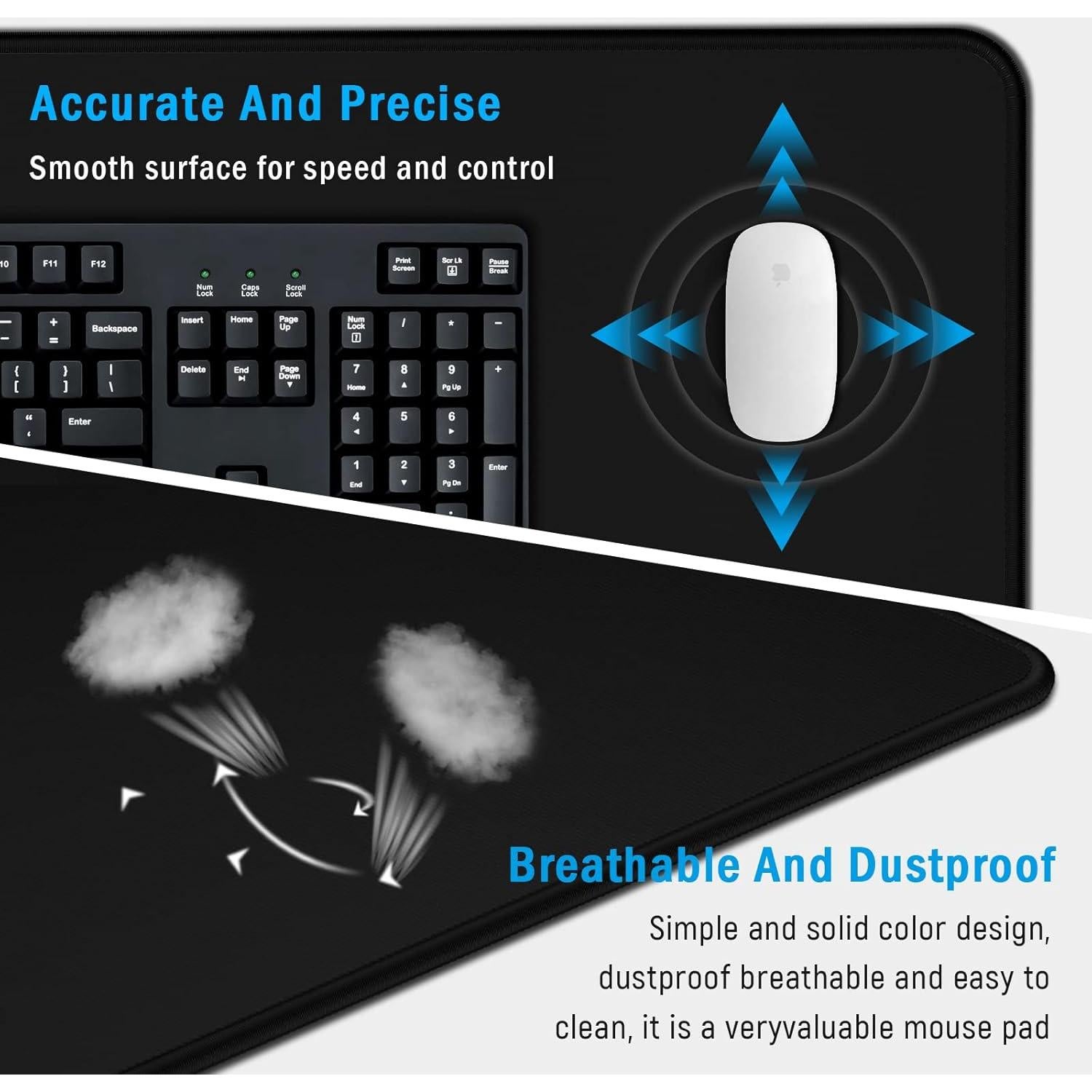 Alfombrilla de Ratón Grande Anpollo 90x40cm Antideslizante