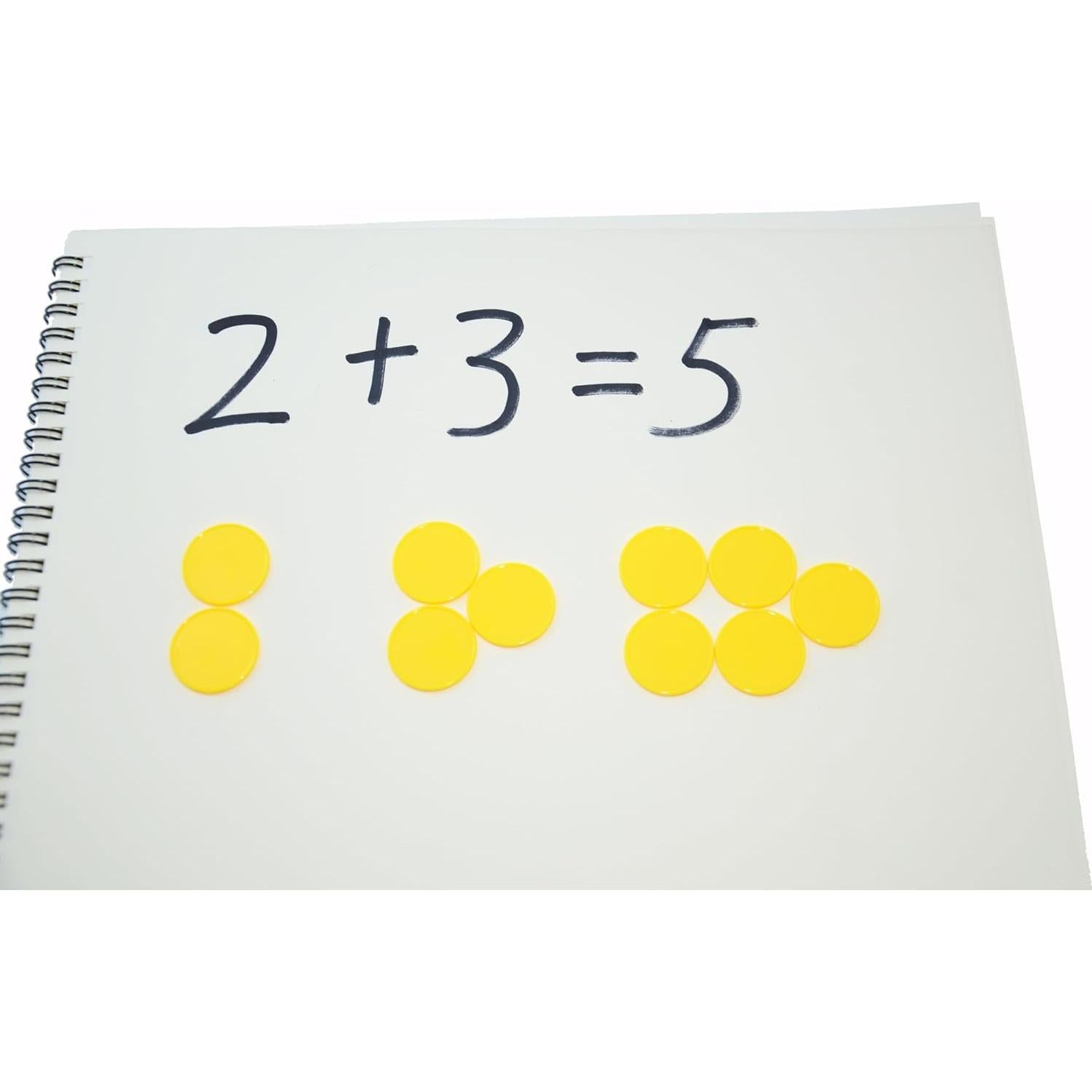 Set de 100 Fichas de Plástico Amarillo SmartDealsPro 25mm