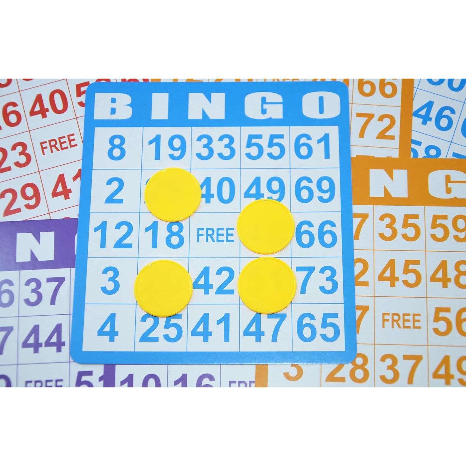 Set de 100 Fichas de Plástico Amarillo SmartDealsPro 25mm