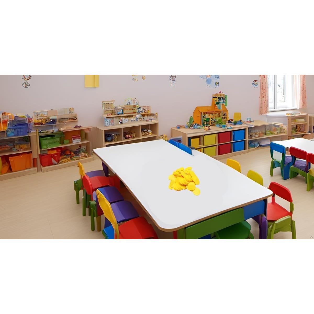 Set de 100 Fichas de Plástico Amarillo SmartDealsPro 25mm