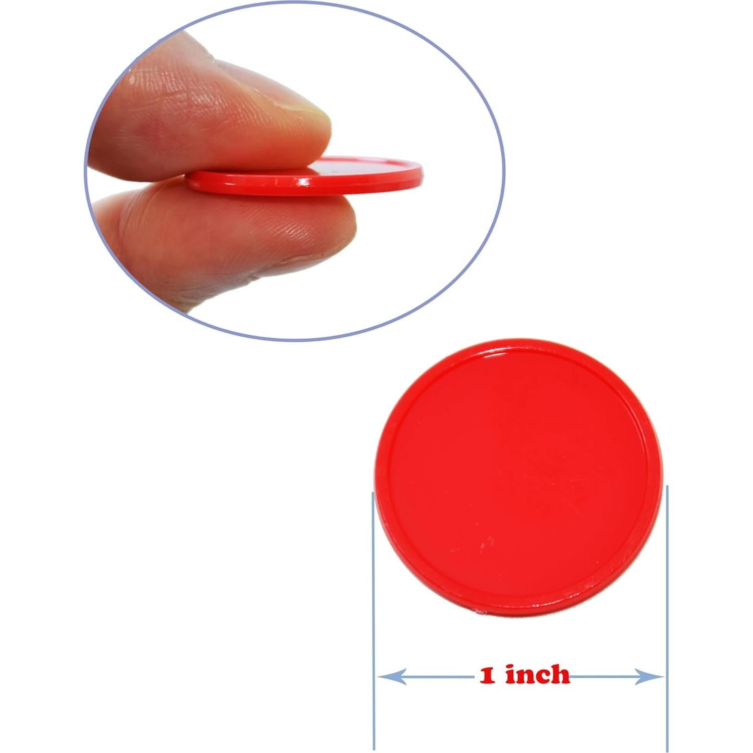 Set de 100 Fichas Plásticas 25mm SmartDealsPro Rojo