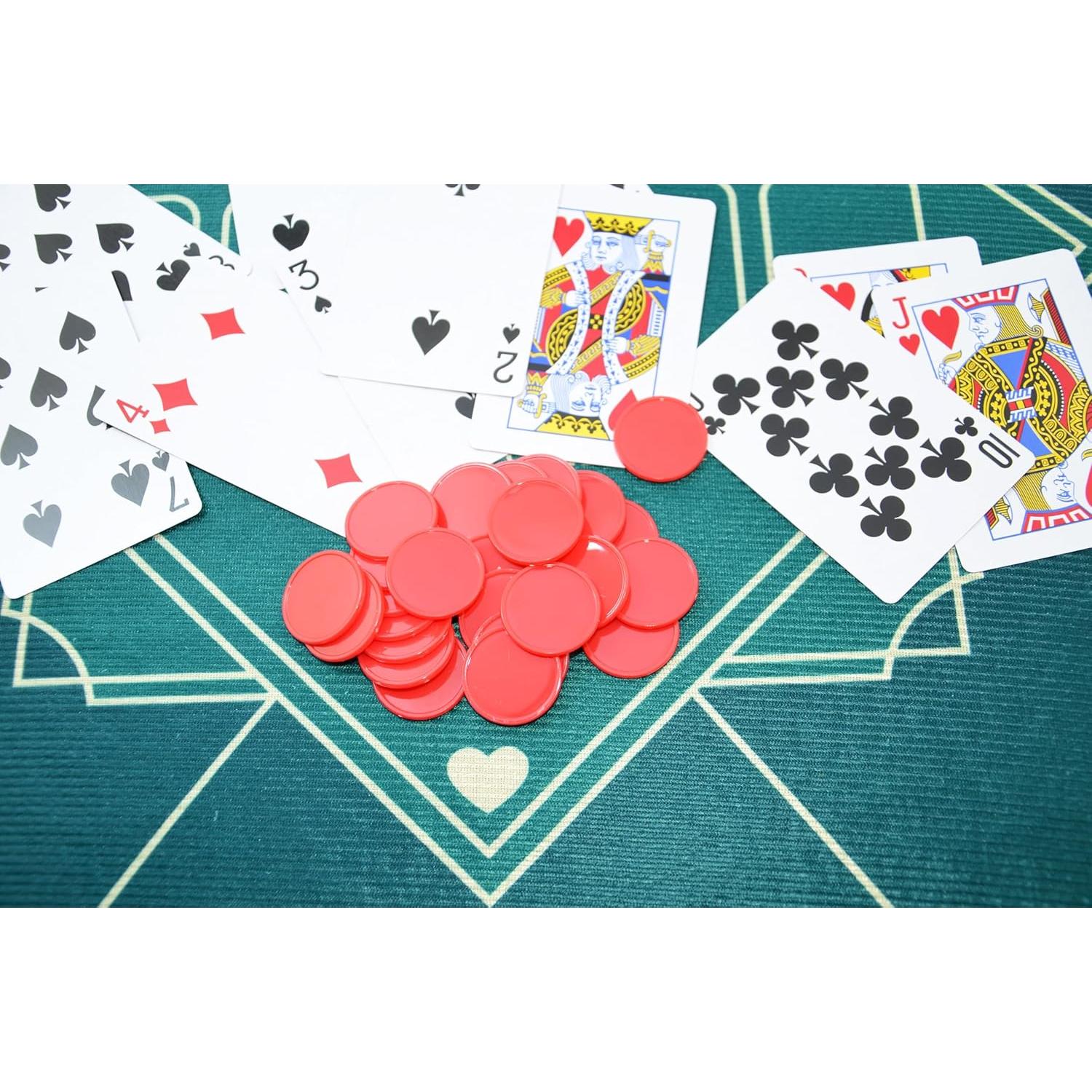 Set de 100 Fichas Plásticas 25mm SmartDealsPro Rojo