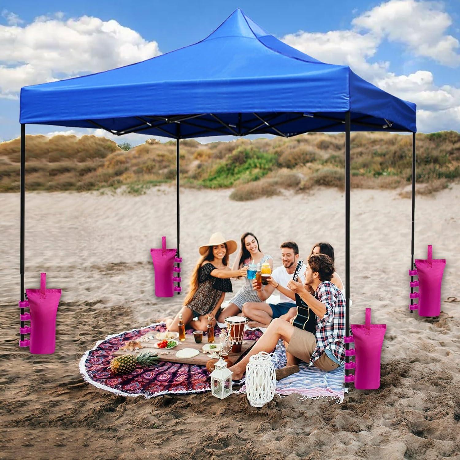 Juego de 4 bolsas de peso para toldo Joramoy rosa 13.61 kg