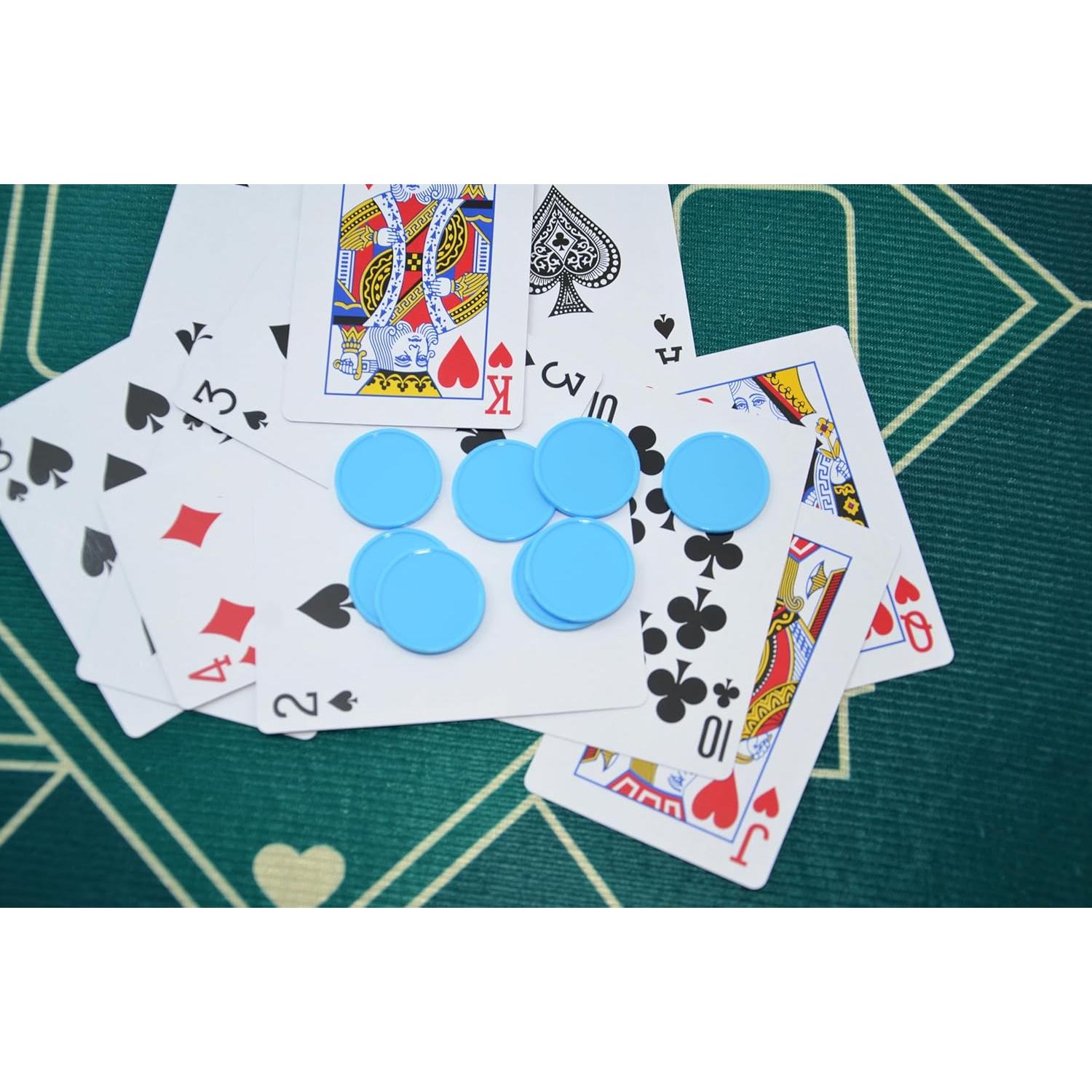 Set de 100 Fichas de Plástico SmartDealsPro 25mm Azul Cielo