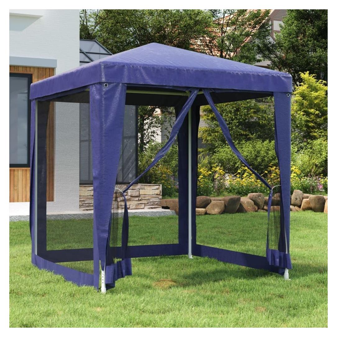 Carpa de Fiesta Teenpull 2x2m con Paredes de Malla Azul