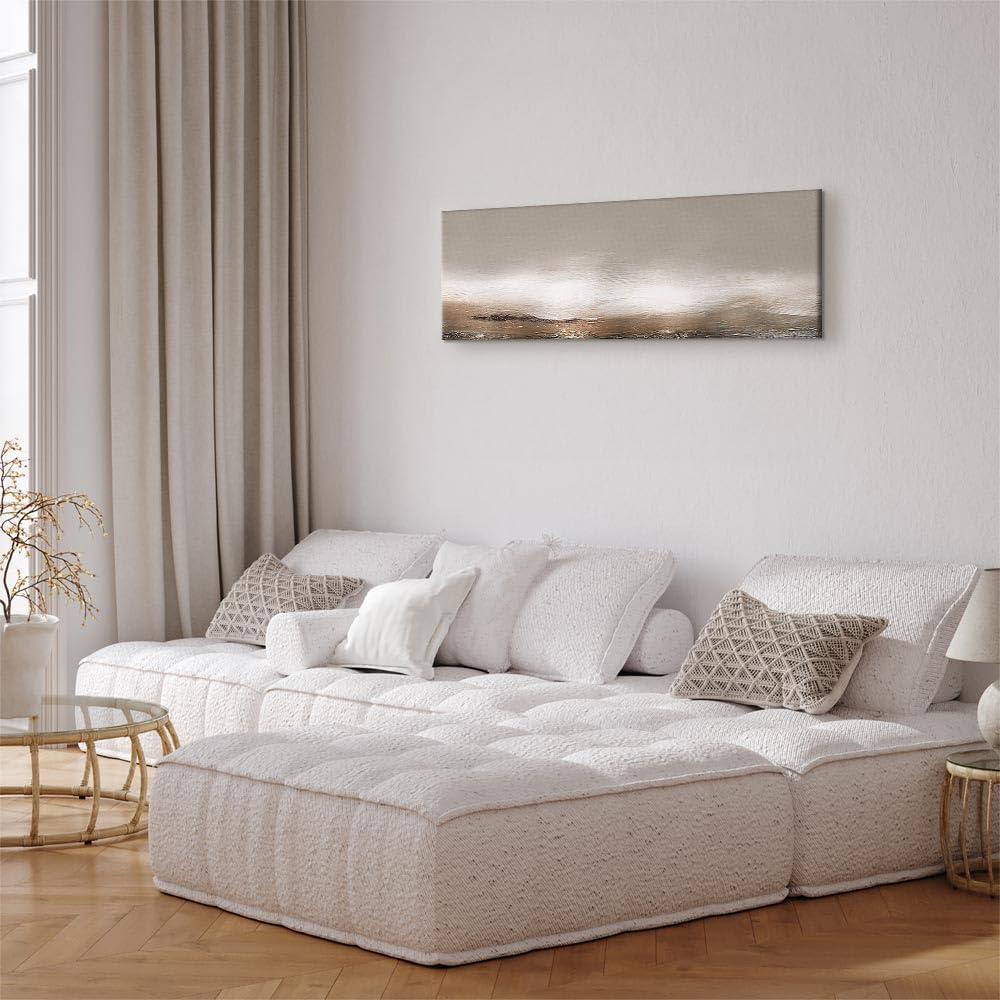 Lienzo Decorativo Artgeist 90x30 cm Abstracto Beige Marrón