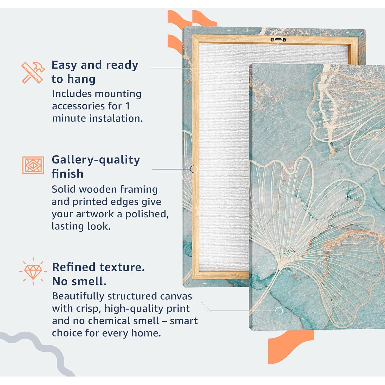 Lienzo Decorativo Artgeist 90x30 cm Abstracto Beige Marrón