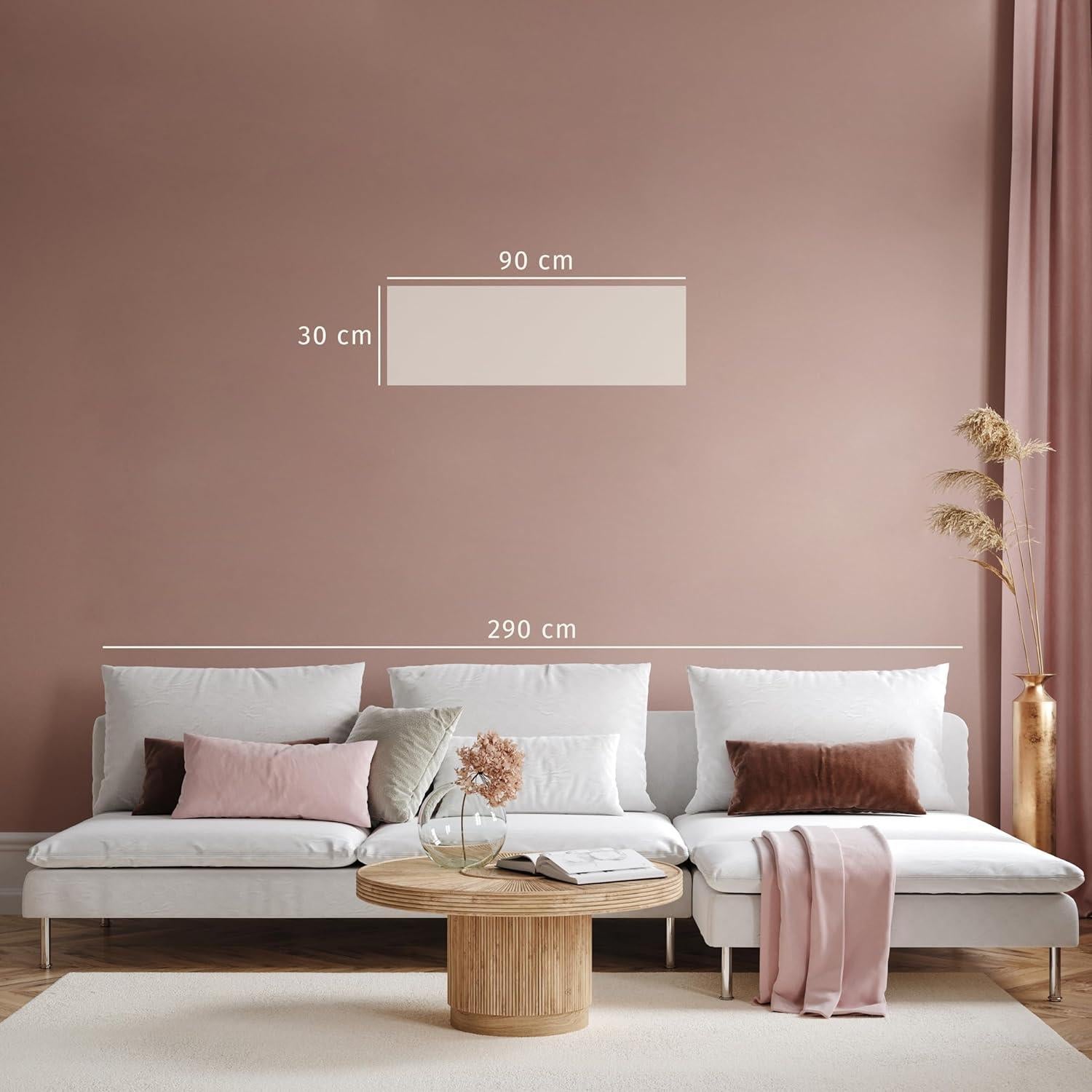 Lienzo Decorativo Artgeist 90x30 cm Abstracto Beige Marrón