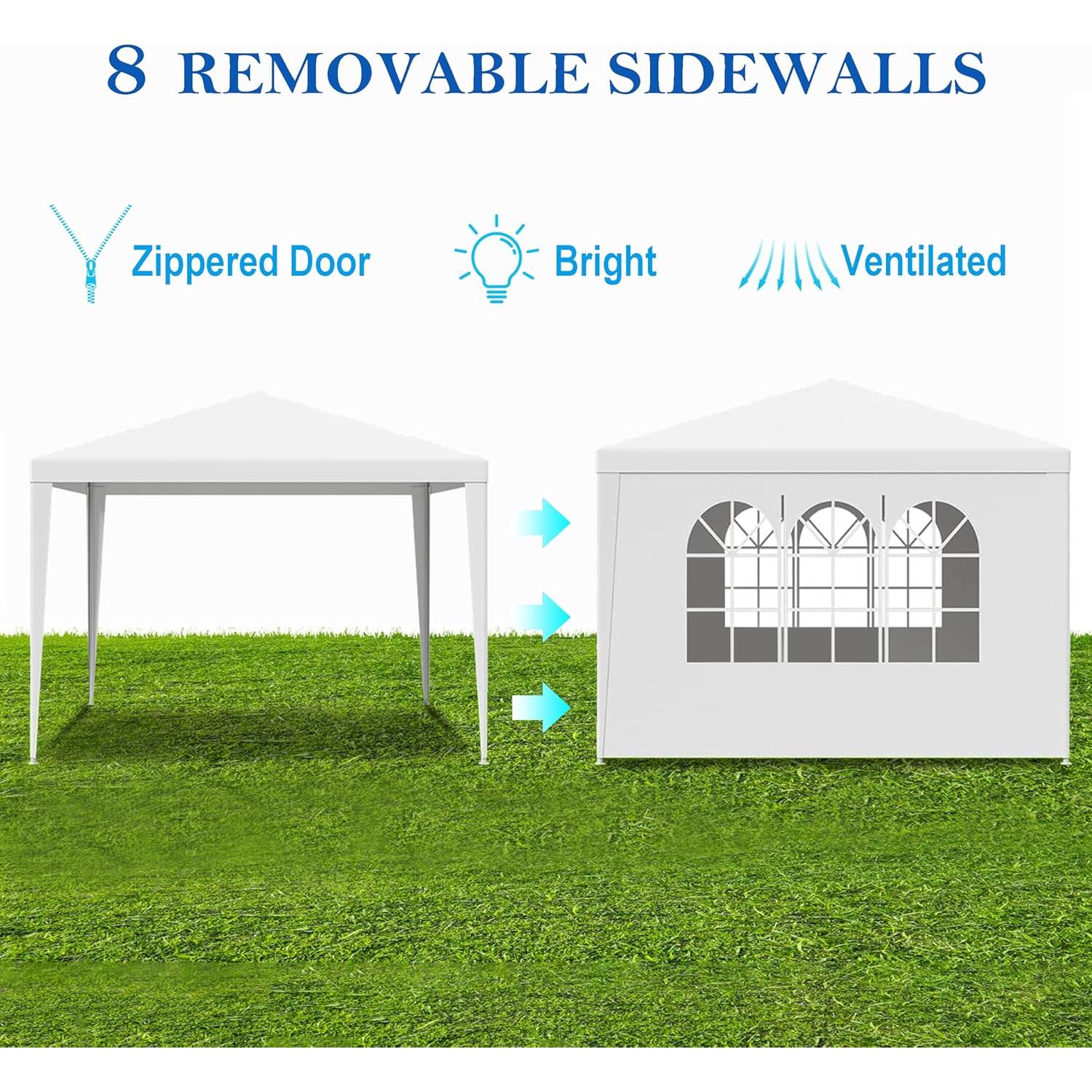 Carpa de Fiesta Exterior USIIN 3x3m Resistente al Agua y UV