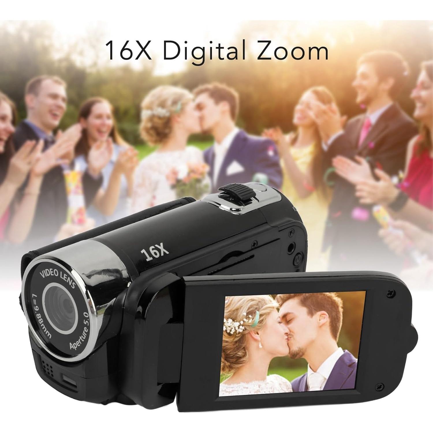 Cámara Digital Focket 16MP 1080P Pantalla 2.4" Zoom 16X