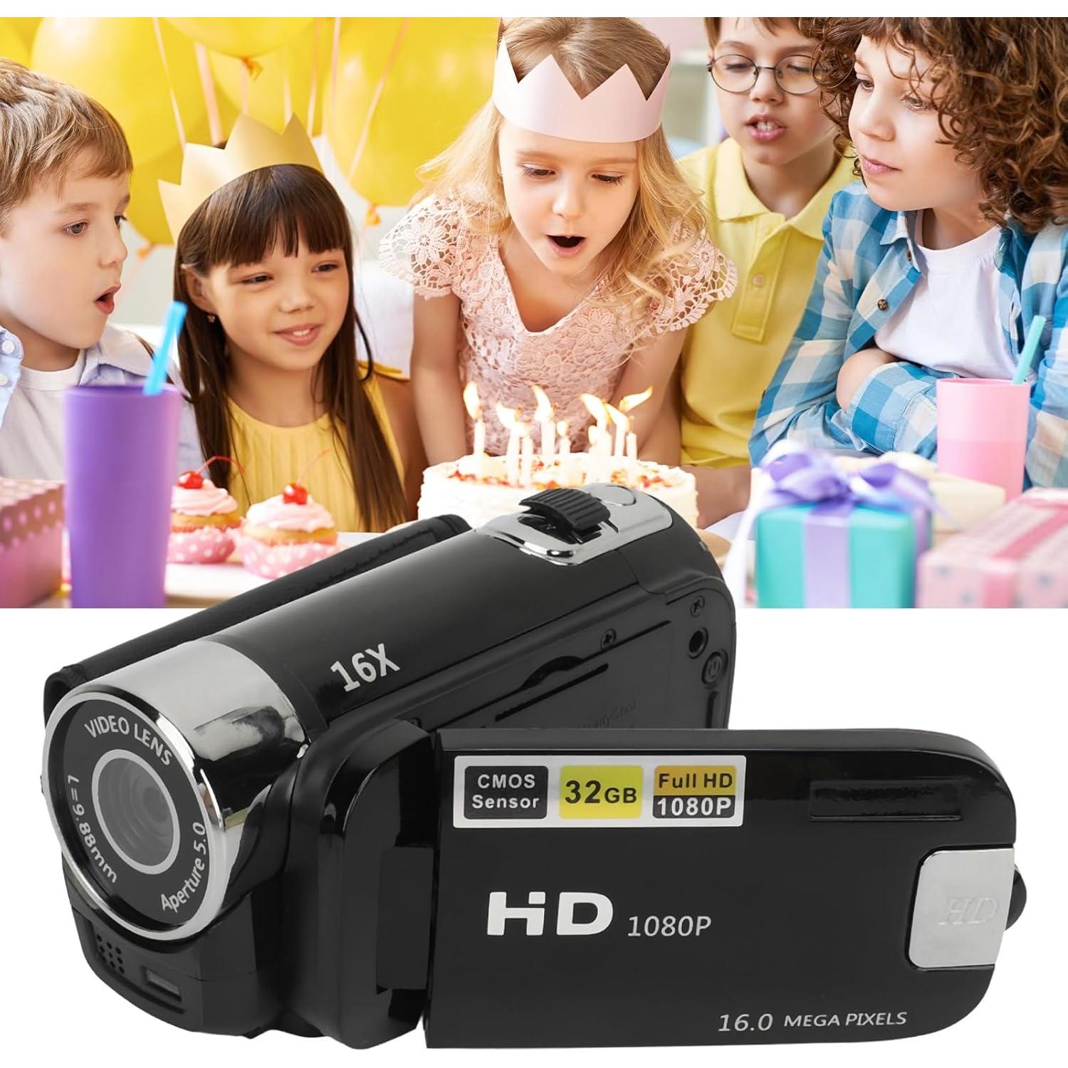 Cámara Digital Focket 16MP 1080P Pantalla 2.4" Zoom 16X