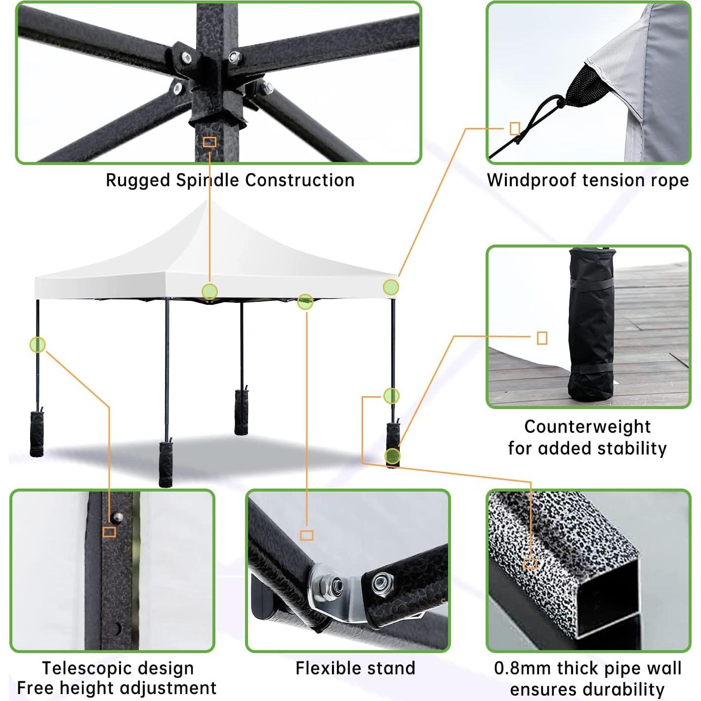 Carpa Plegable 3x3m Dopinmin Impermeable para Eventos y Camping