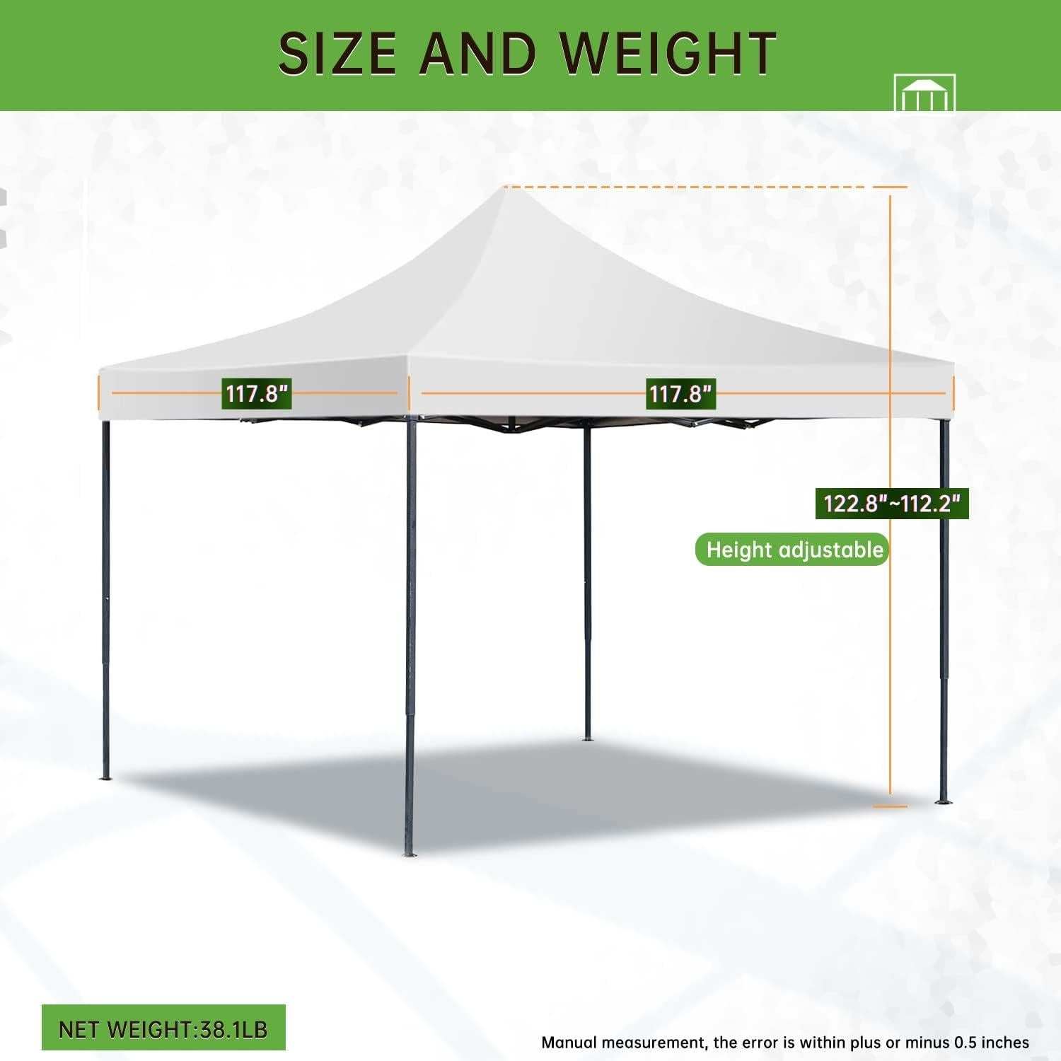 Carpa Plegable 3x3m Dopinmin Impermeable para Eventos y Camping