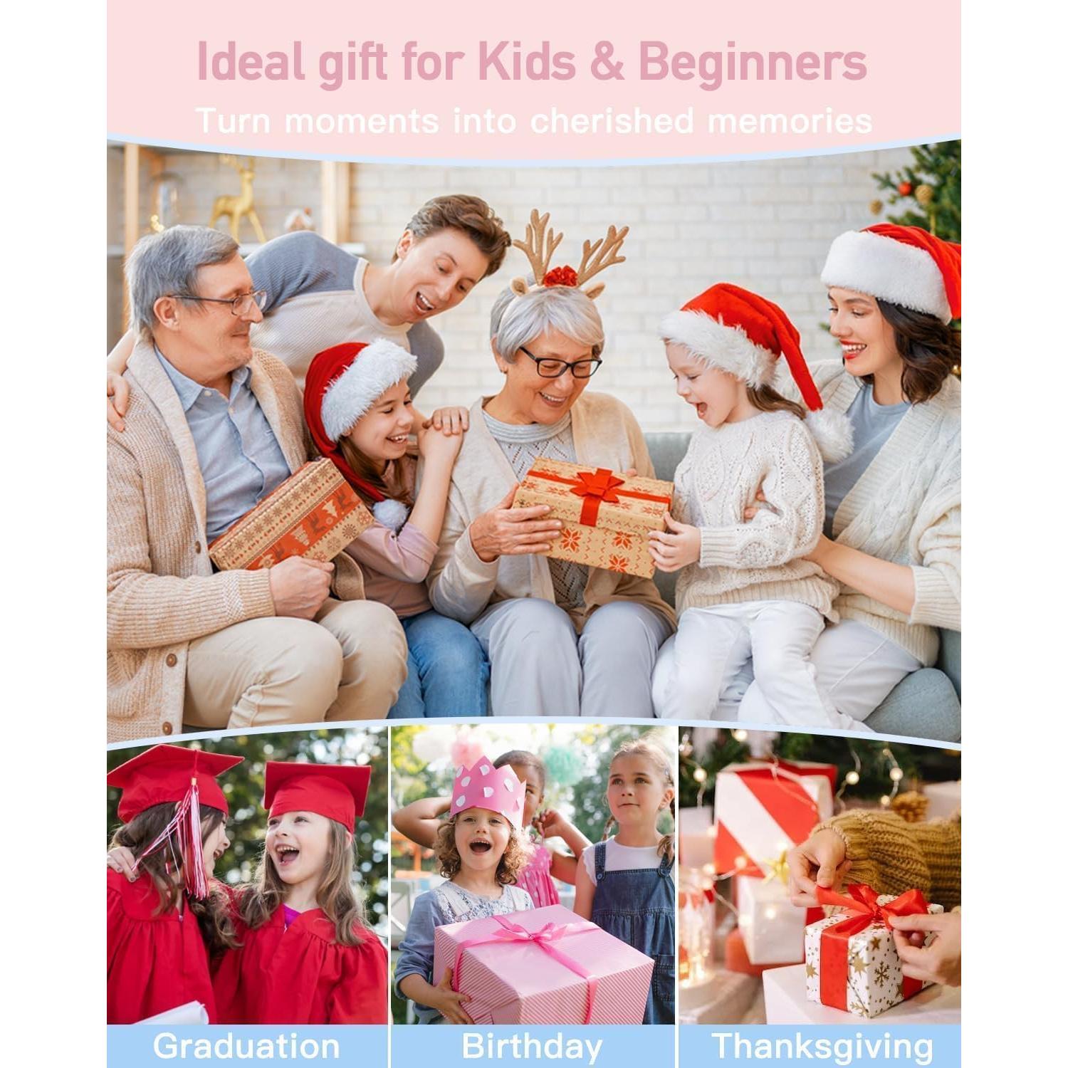 Cámara Digital FHD 1080P FKLBBLPM para Niños 44MP Zoom 16X