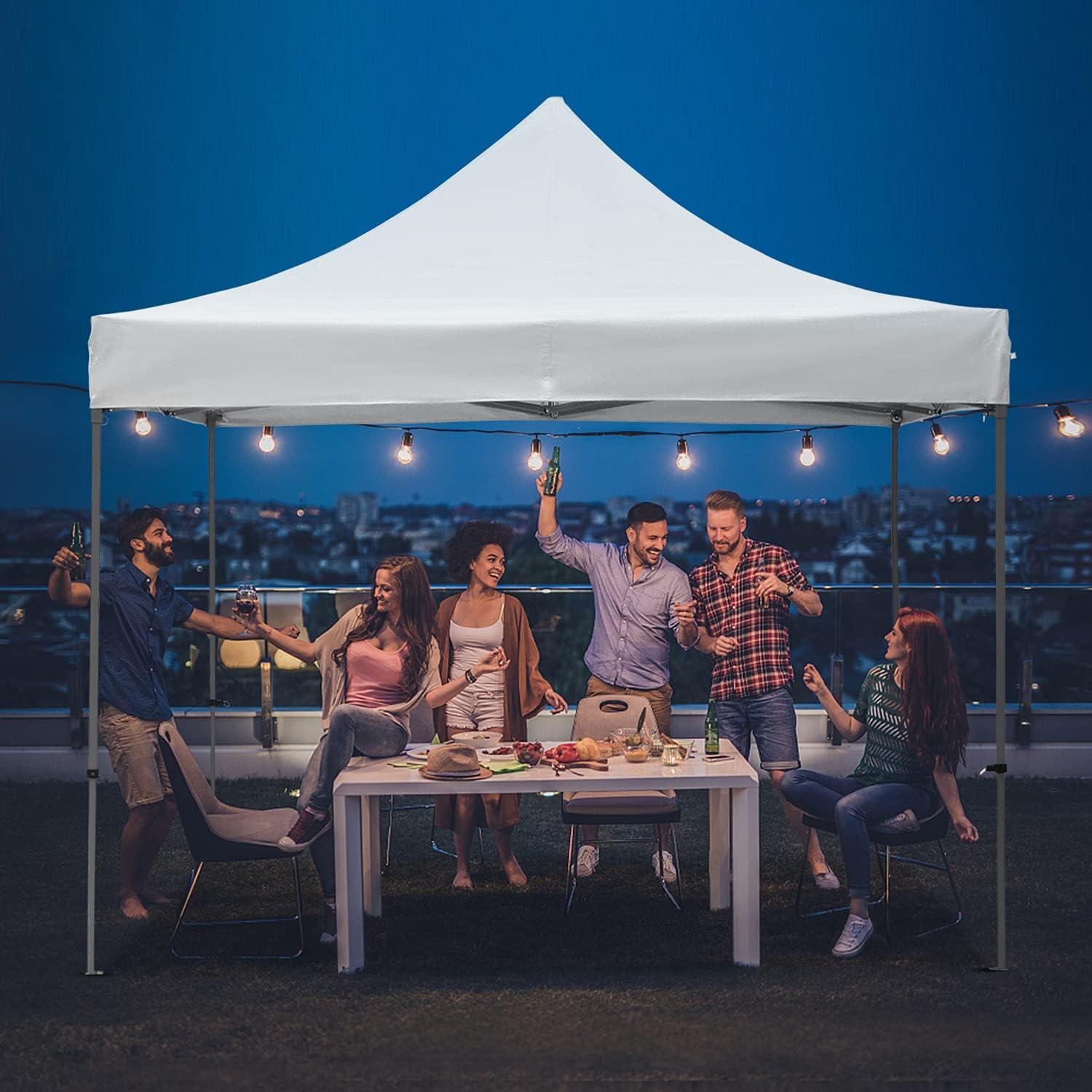 Carpa Plegable 3x3m DOIT Blanca Impermeable Ajustable