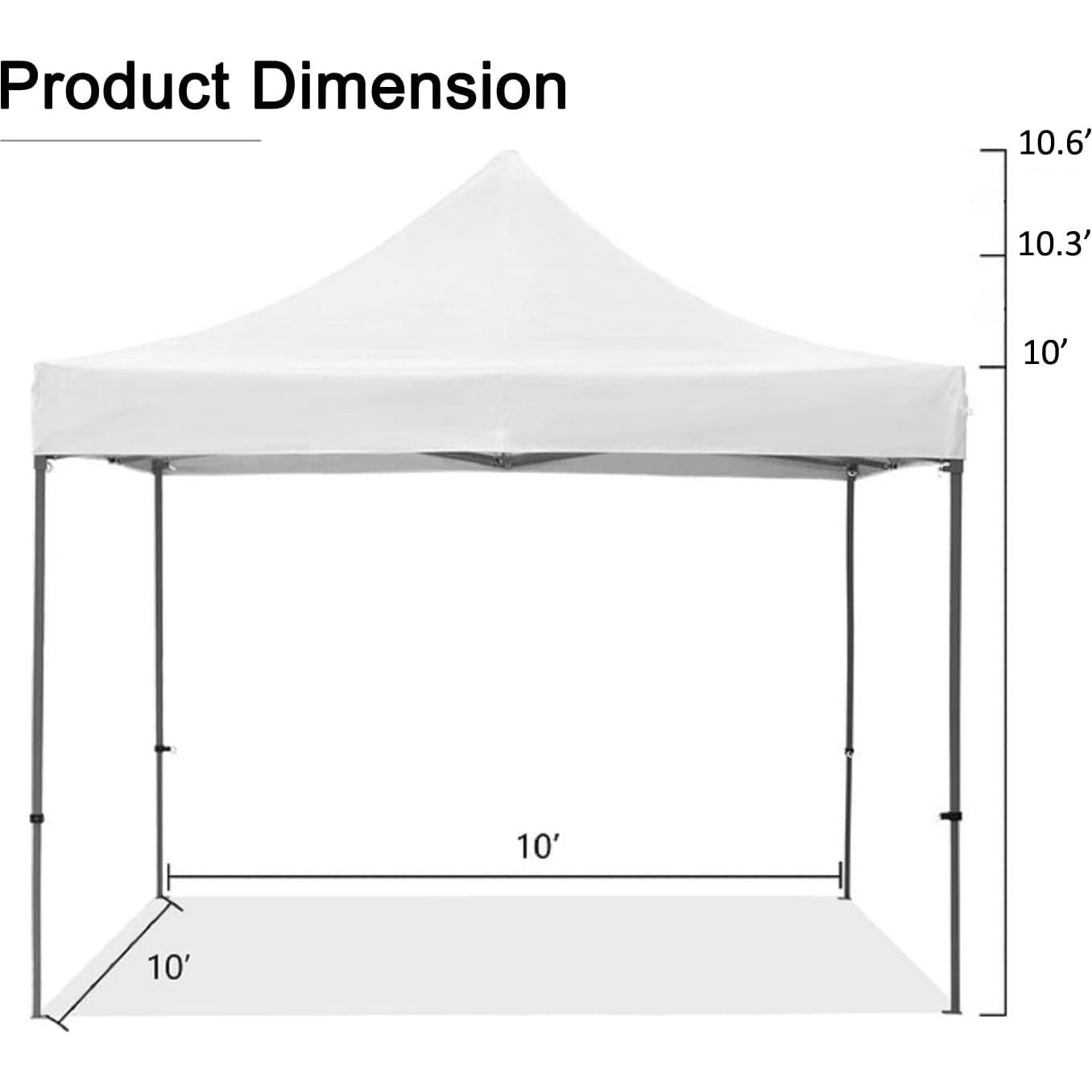 Carpa Plegable 3x3m DOIT Blanca Impermeable Ajustable