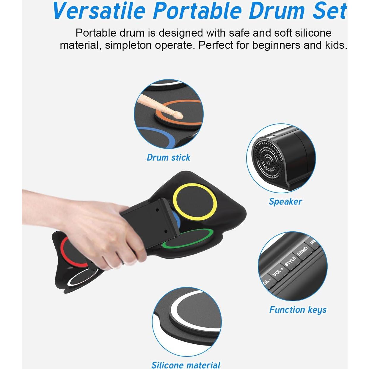 Batería Electrónica OYAYO 7 Almohadillas Recargable