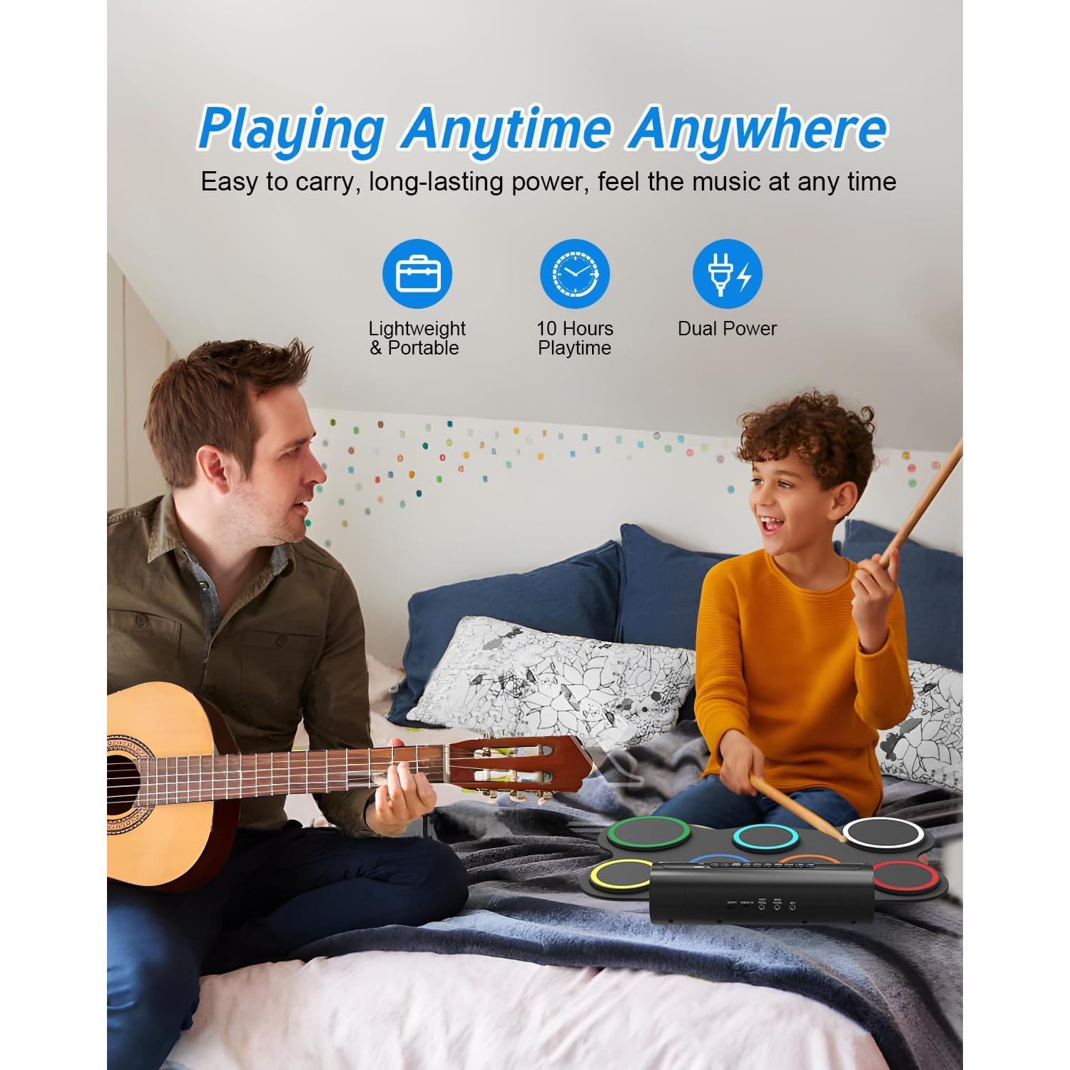 Batería Electrónica OYAYO 7 Almohadillas Recargable