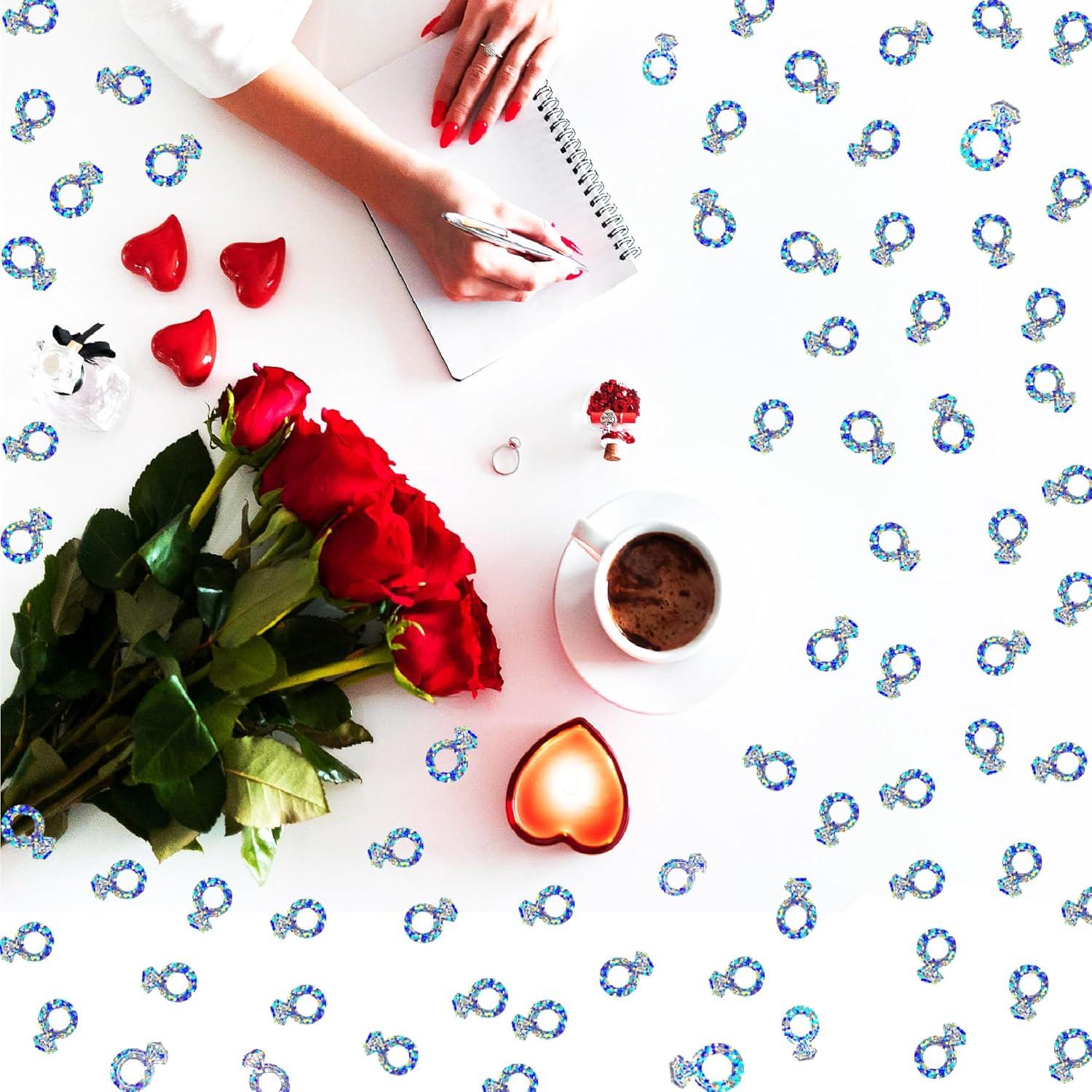 Confeti de Mesa JNSAXMI Plateado Iridiscente 900 Piezas