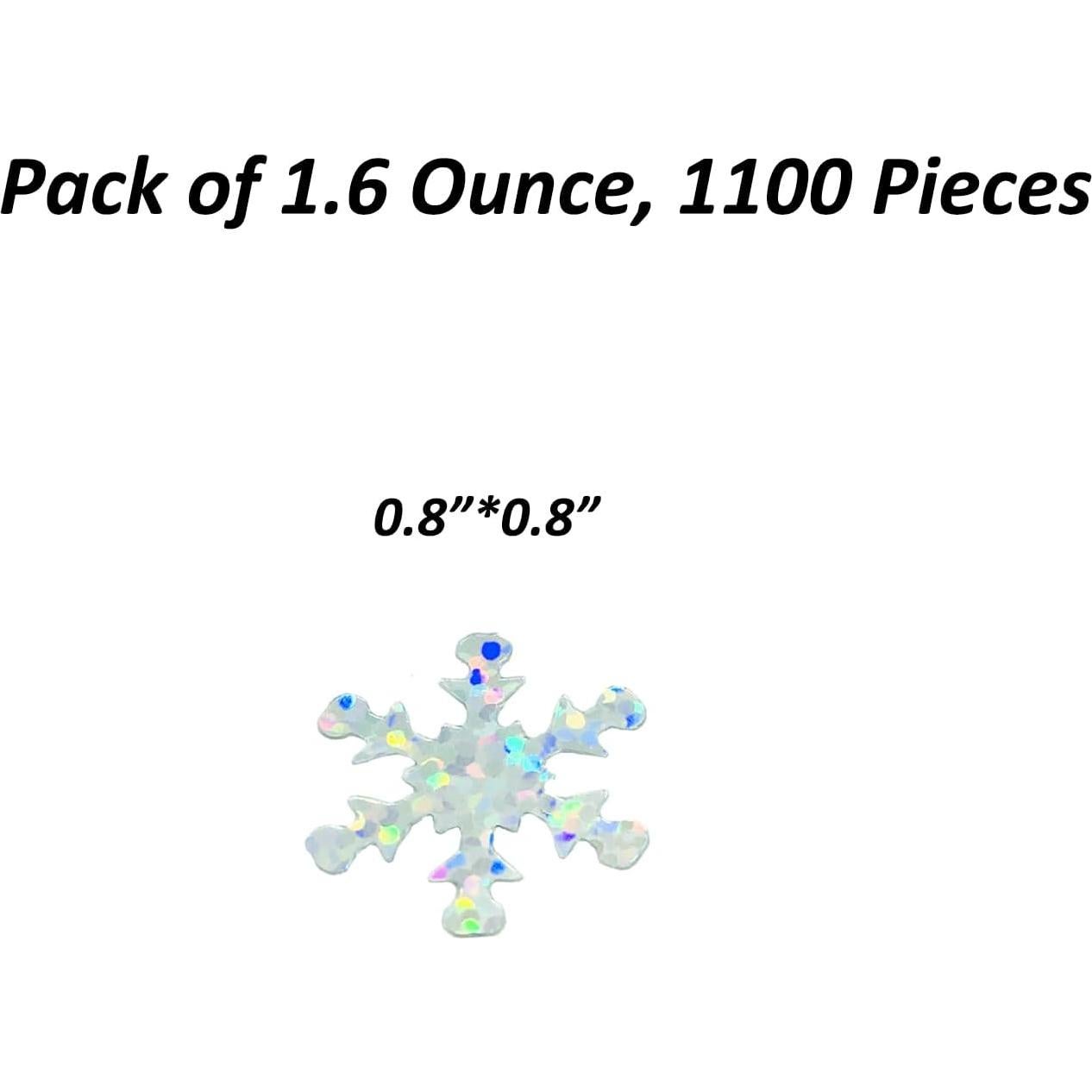 Confeti Copo de Nieve JNSAXMI Metalizado 2 cm 1100 Piezas