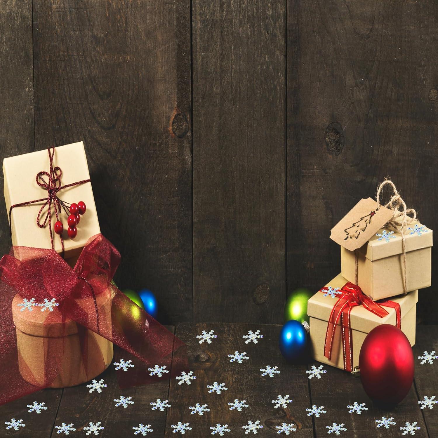 Confeti Copo de Nieve JNSAXMI Metalizado 2 cm 1100 Piezas