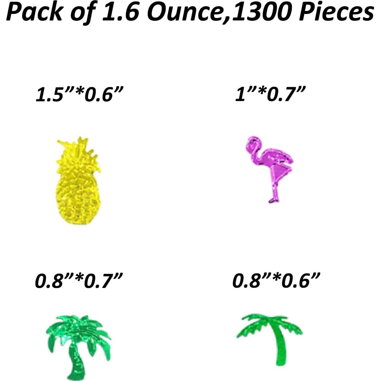 Confeti de Mesa Foil Metálico JNSAXMI Selva Tropical 1300 Pzs