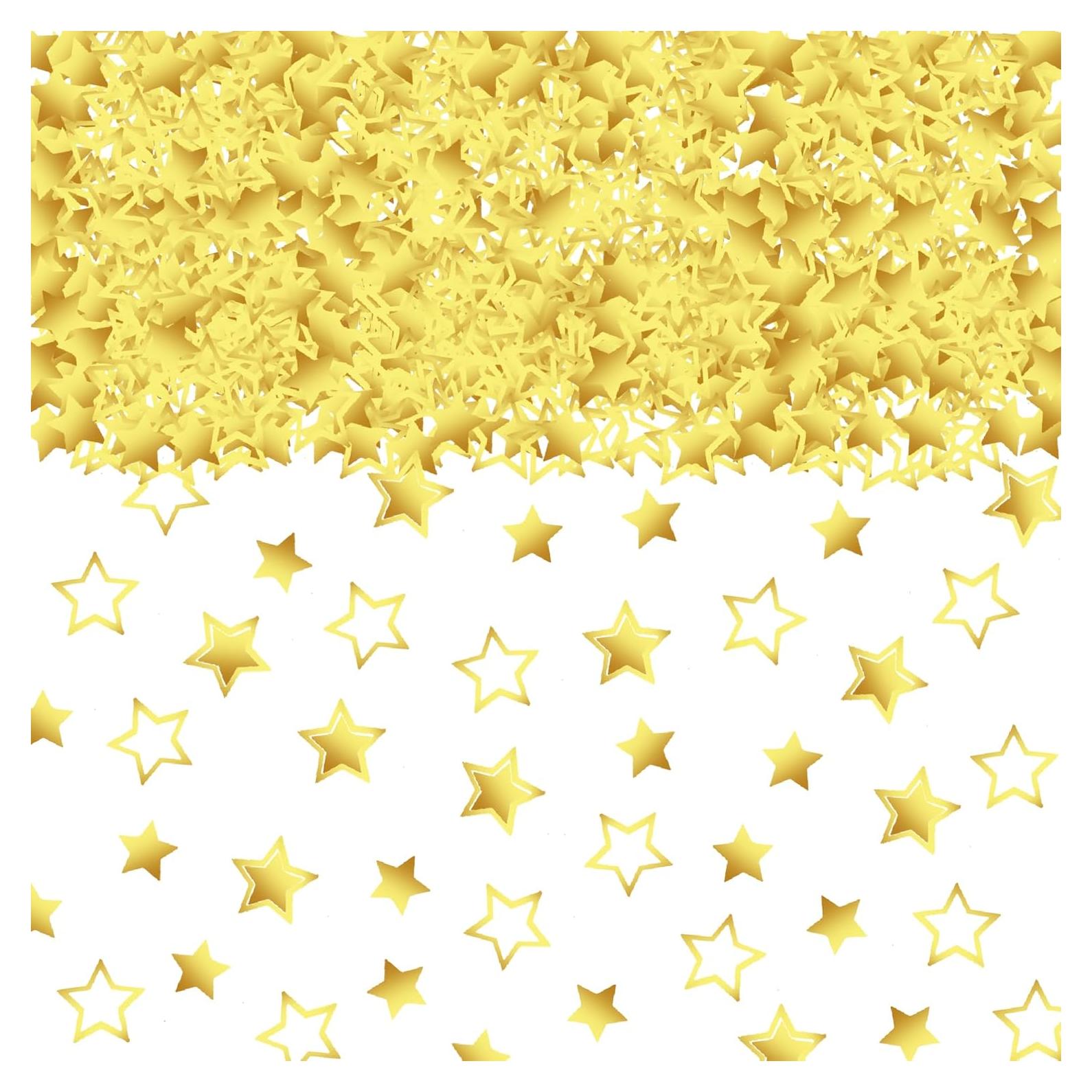 Confeti Estrella Dorada JNSAXMI 2 Tamaños para Fiesta