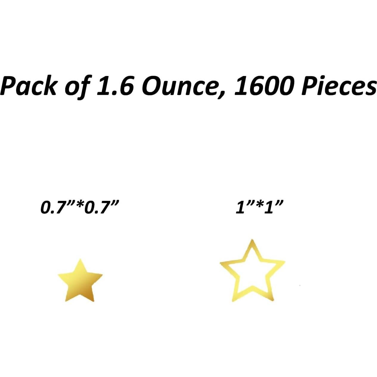 Confeti Estrella Dorada JNSAXMI 2 Tamaños para Fiesta