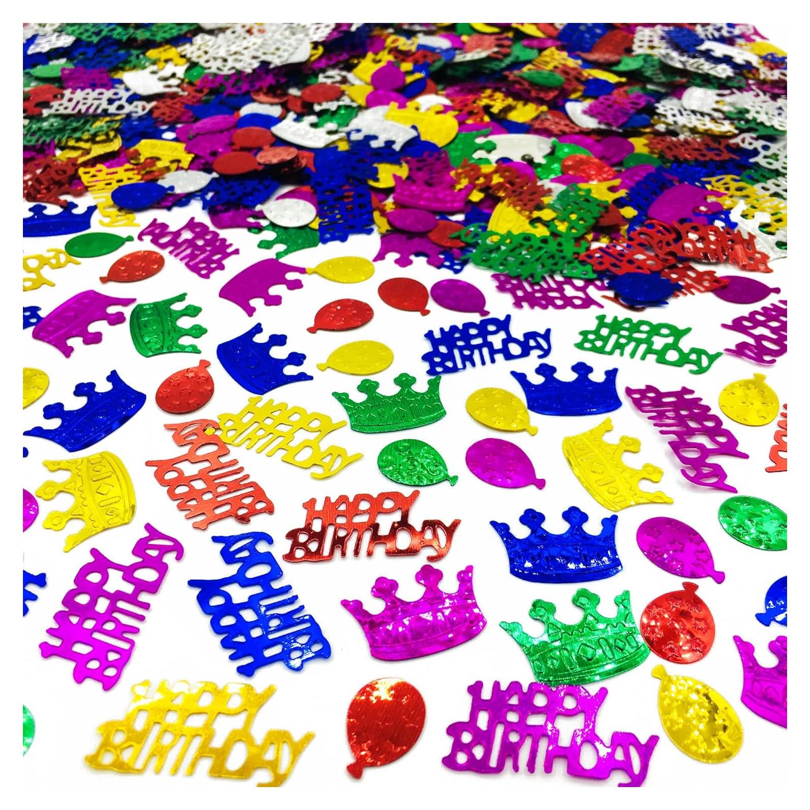 Confeti de Cumpleaños JNSAXMI Multicolor Metalizado 900 Piezas