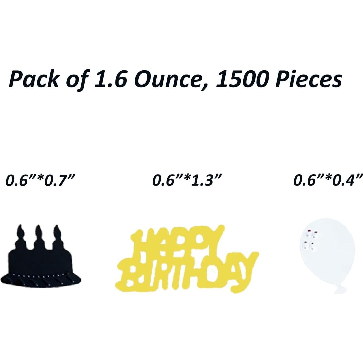 Confeti Metalizado JNSAXMI Cumpleaños Multicolor 900 Piezas