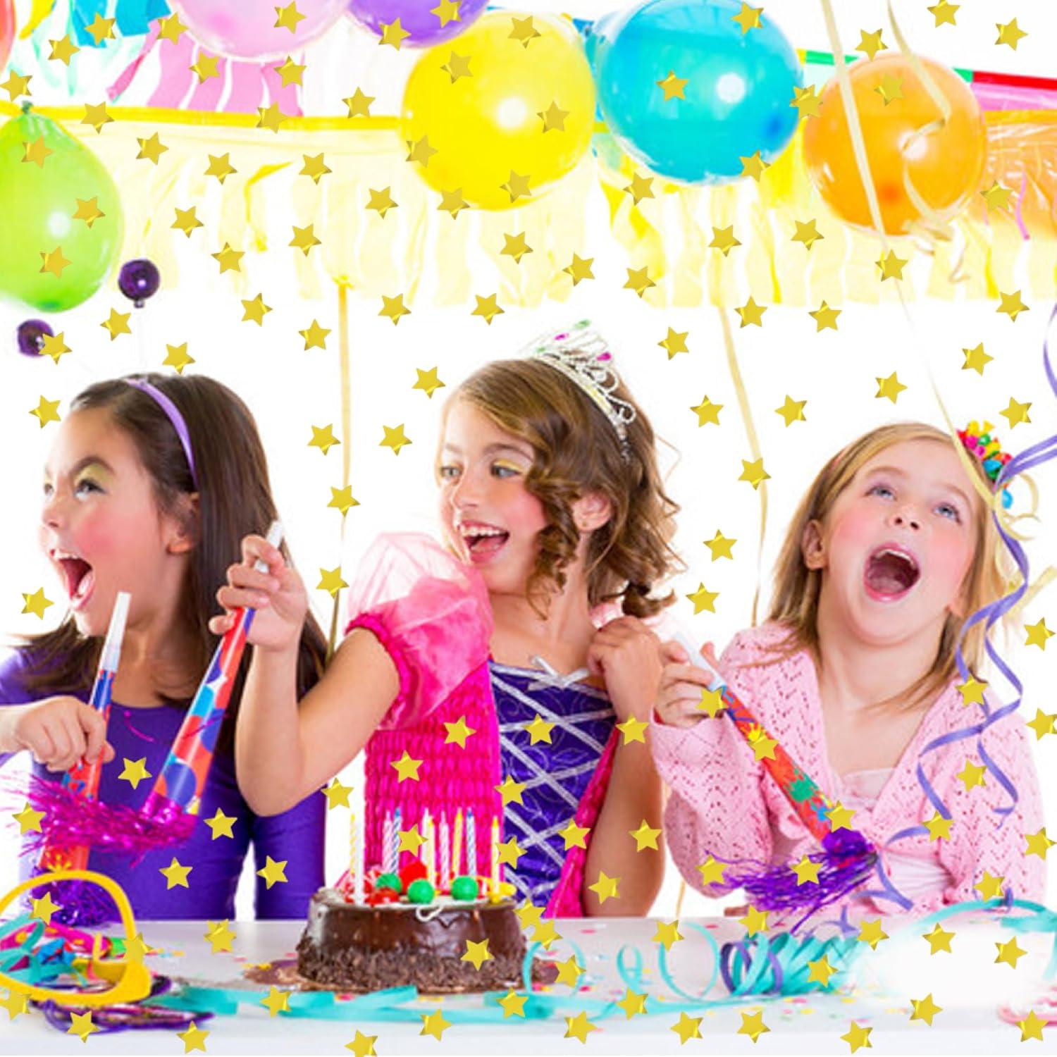 Confeti Estrella Dorada 10mm JNSAXMI para Fiestas