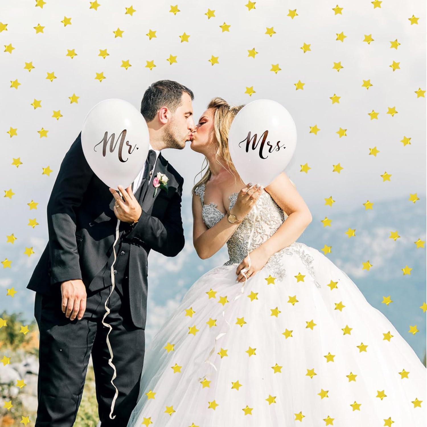 Confeti Estrella Dorada 10mm JNSAXMI para Fiestas