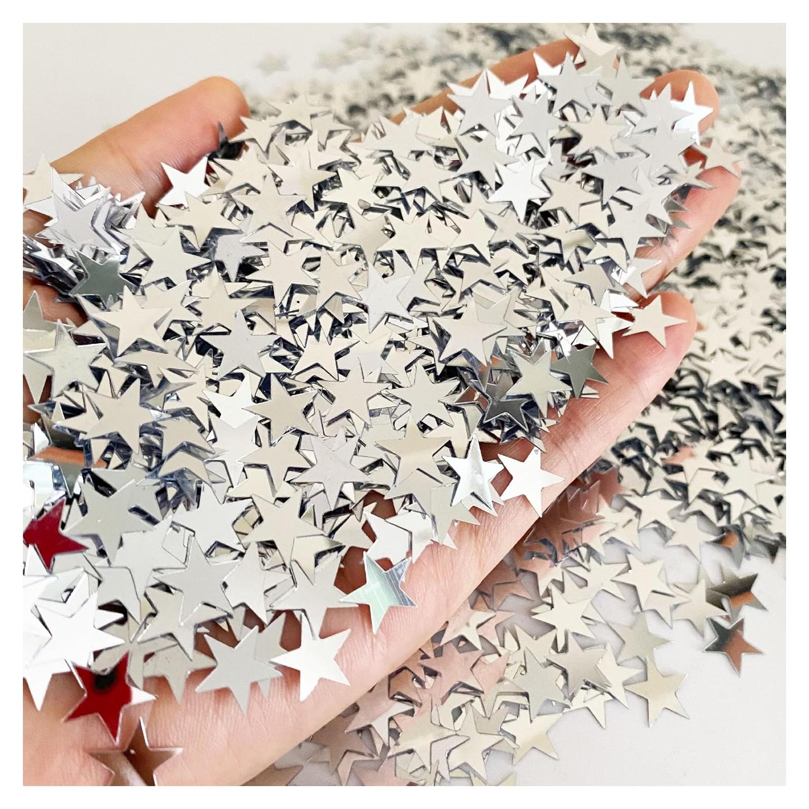 Confeti Estrella JNSAXMI Plateado 1.27 cm 1500 Piezas