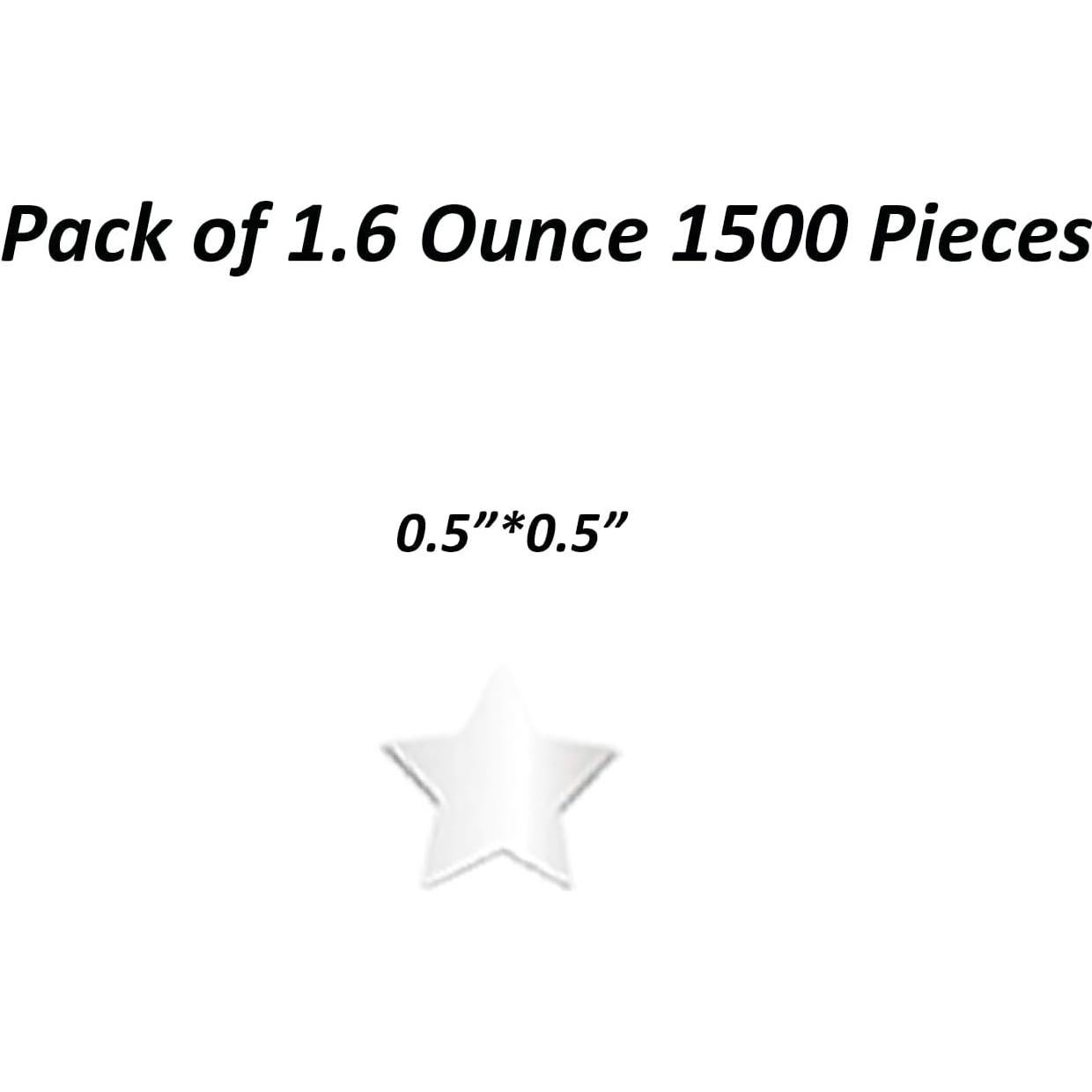 Confeti Estrella JNSAXMI Plateado 1.27 cm 1500 Piezas