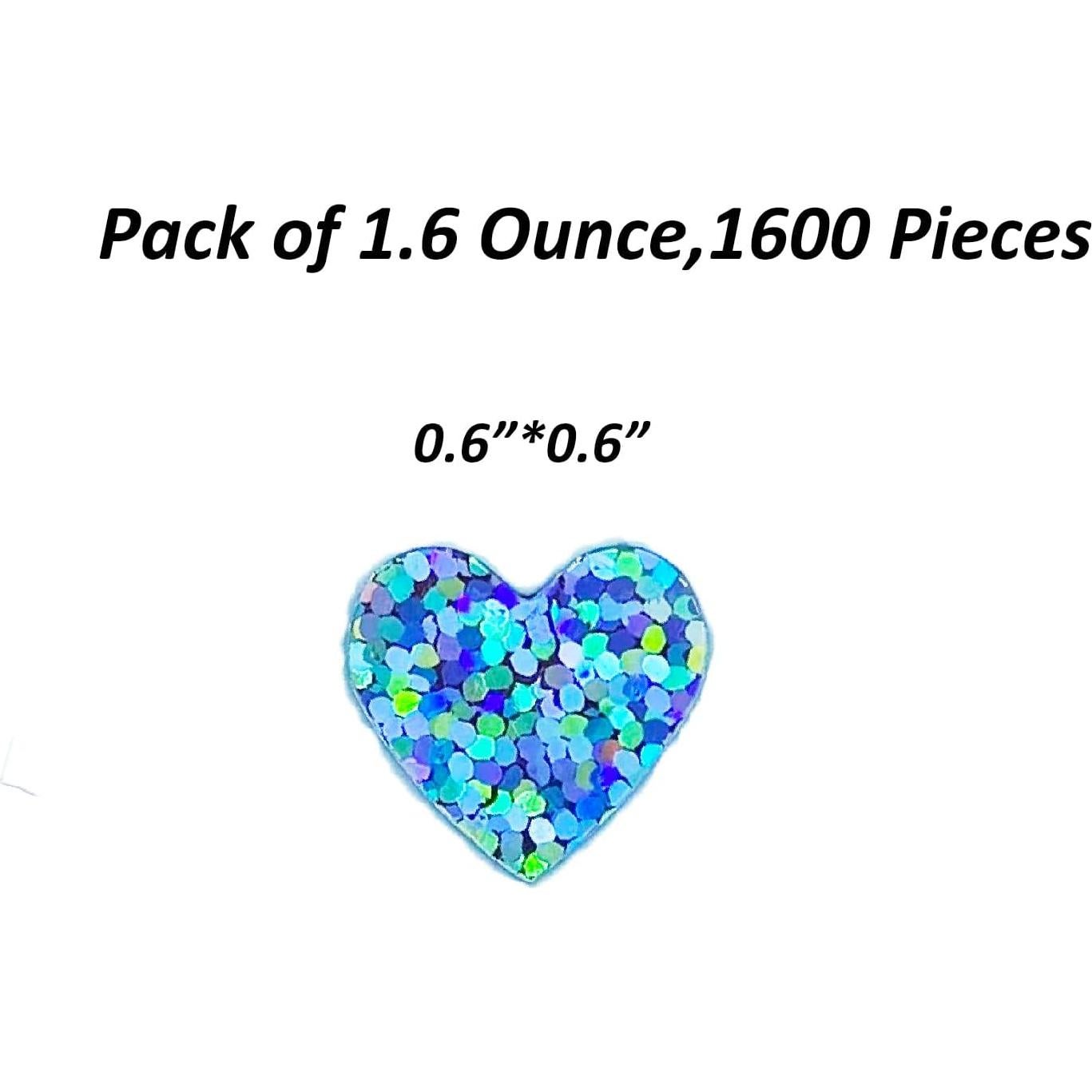 Confeti Metálico JNSAXMI Corazón Plateado 1500 Piezas