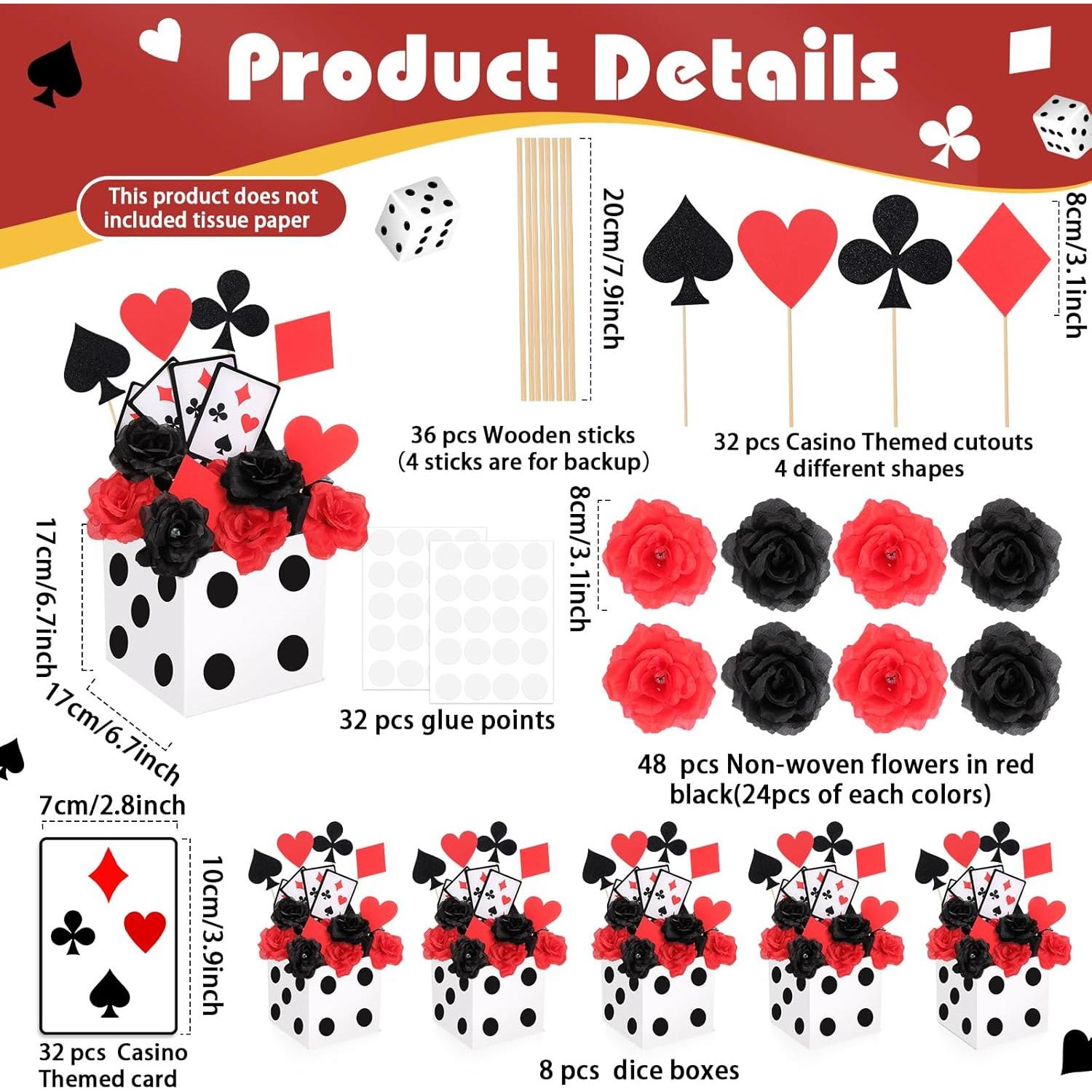 8 Decoraciones de Fiesta Temática de Casino WinnerWhy