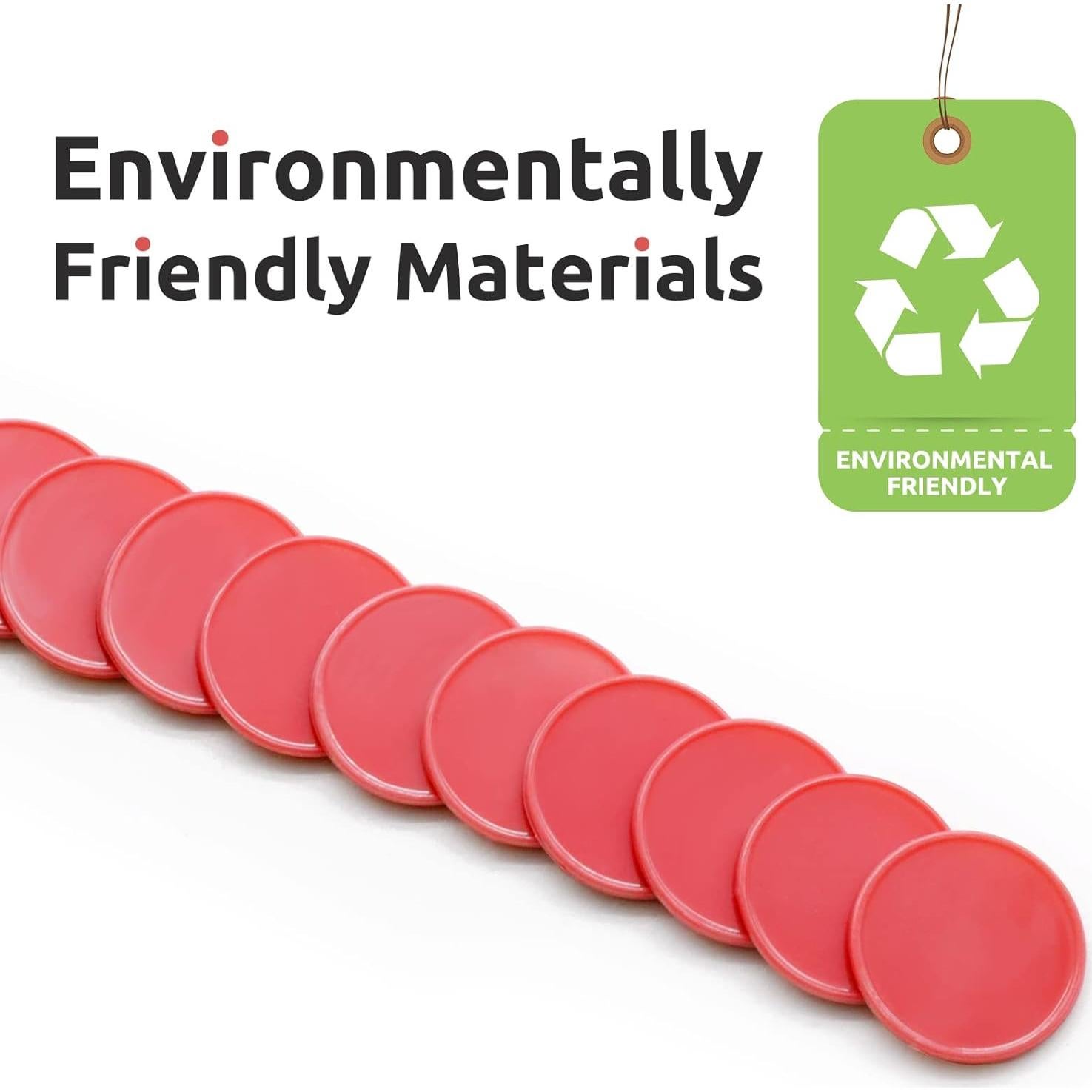 Juego de 100 Fichas de Plástico para Aprendizaje 25 mm