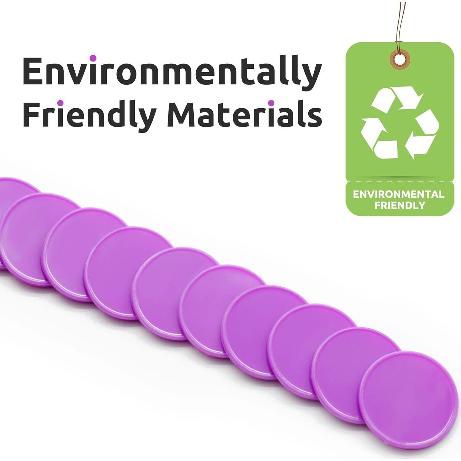 Juego de 100 Fichas de Plástico para Aprendizaje 25 mm